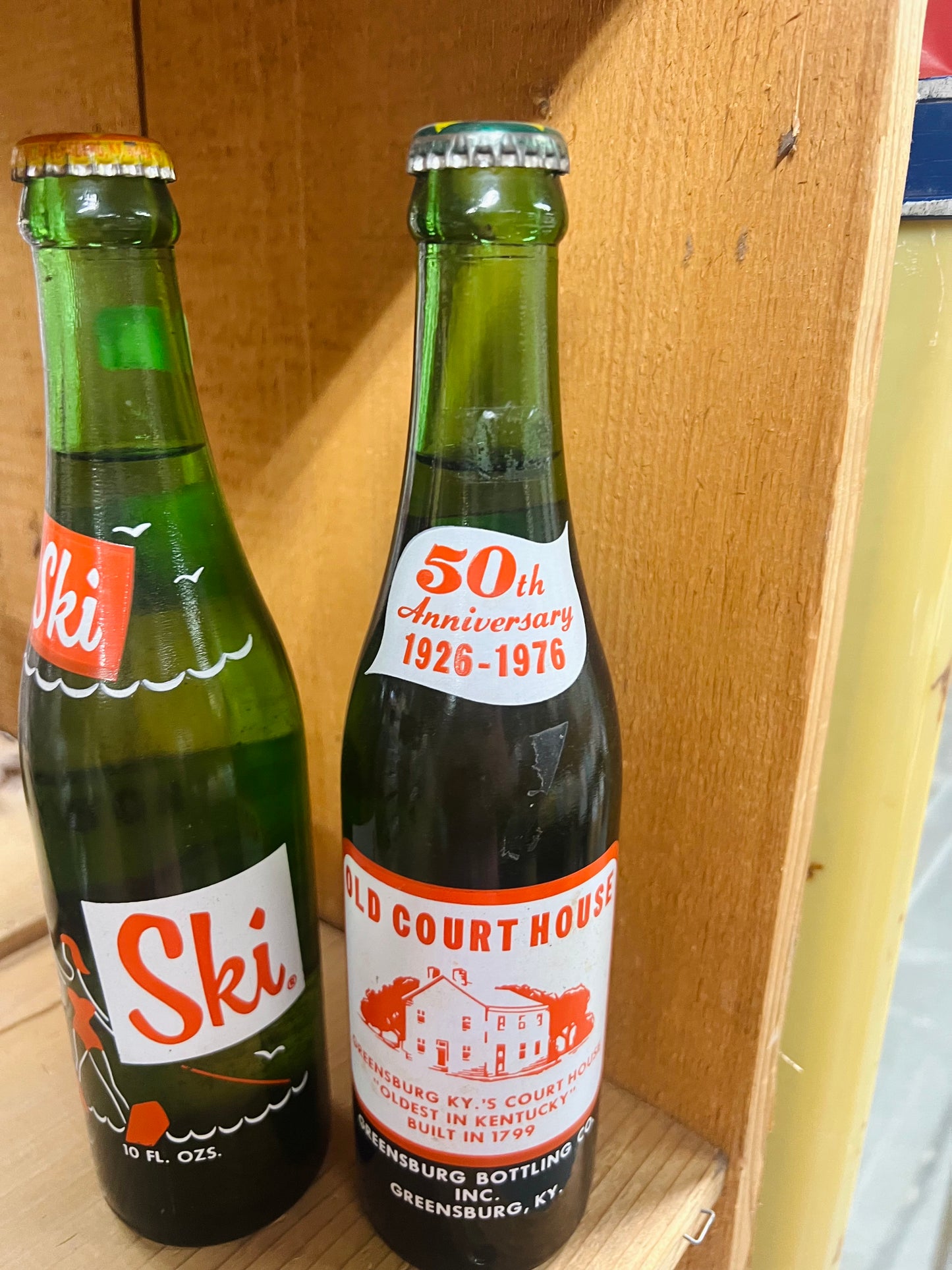 Vintage Ski Glass Bottle 50th Anniversary Greensburg, KY