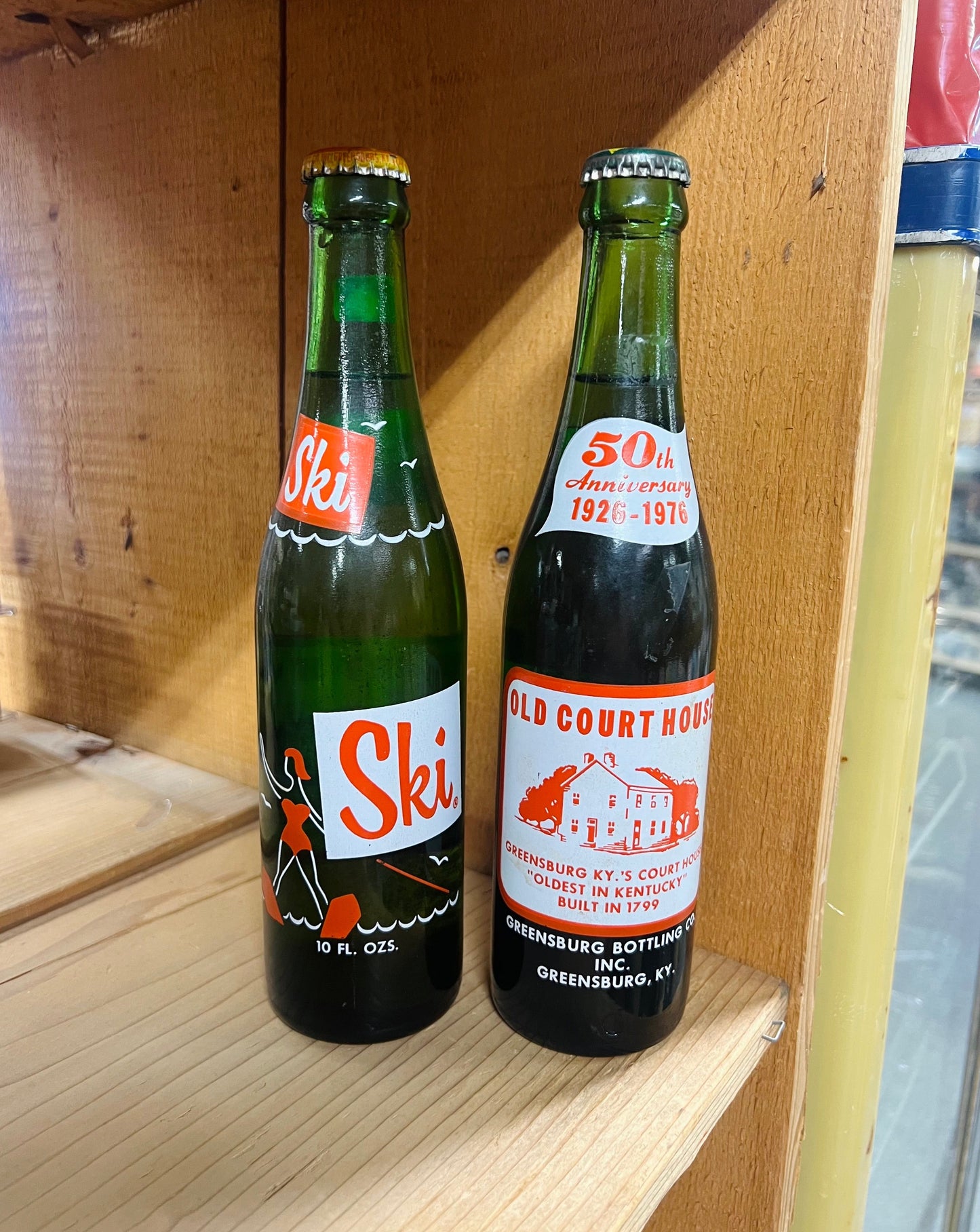 Vintage Ski Glass Bottle 50th Anniversary Greensburg, KY