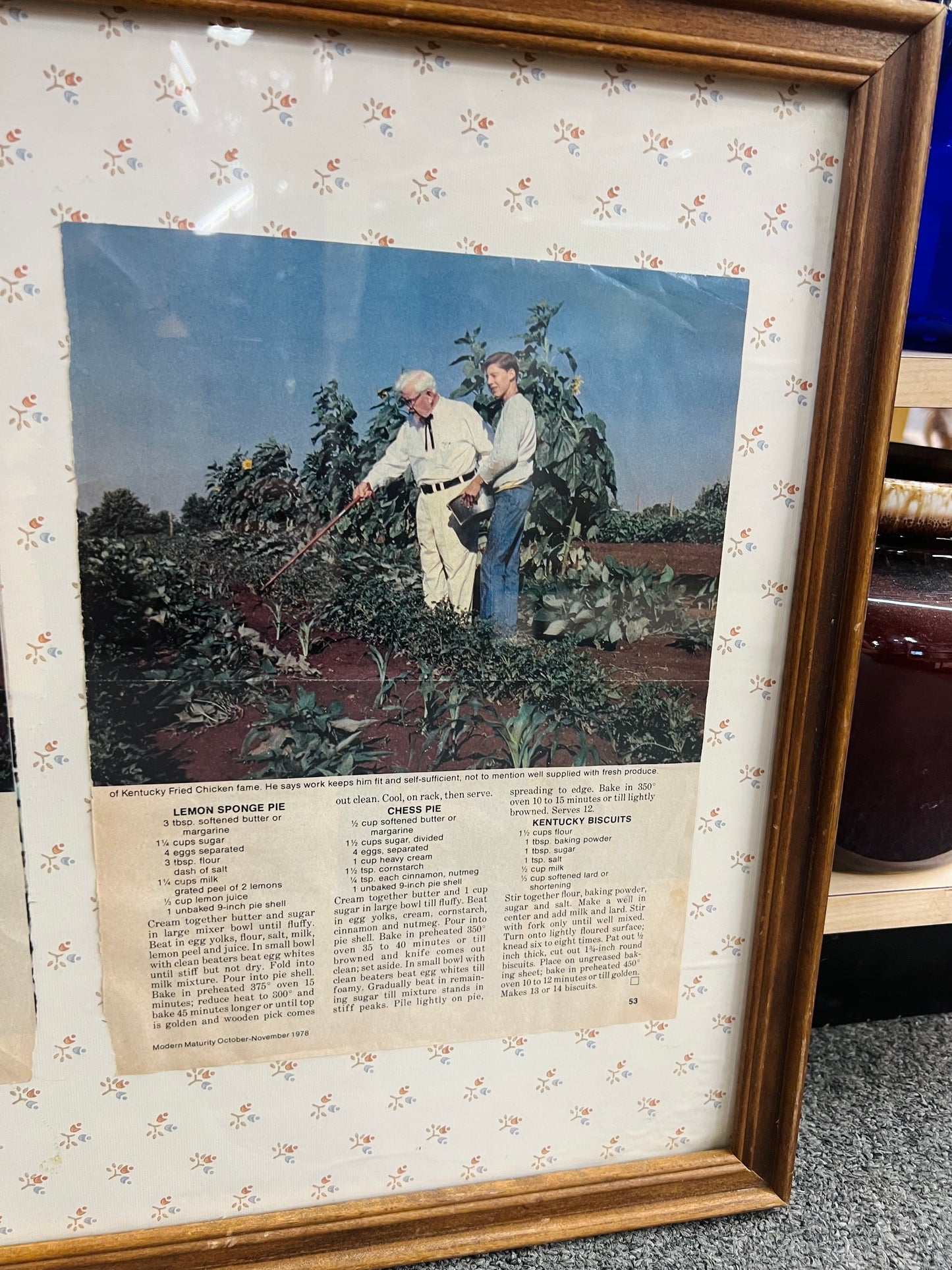 Colonel Sanders Carries On Newspaper Article with His Favorite Recipes