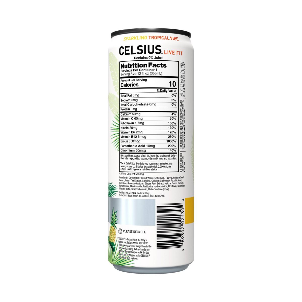 Celsius Live Fit Tropical Vibe Energy Drink