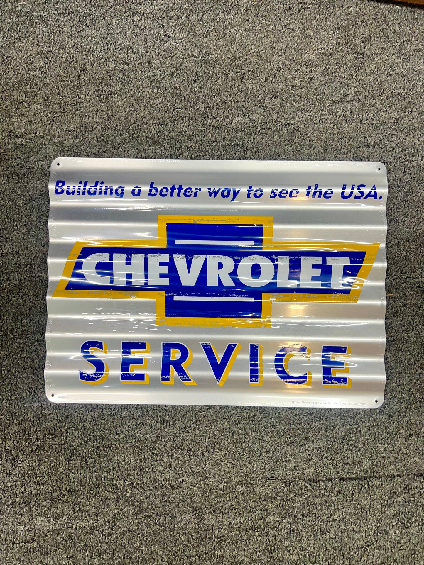 Chevrolet Service Corrugated Metal Sign