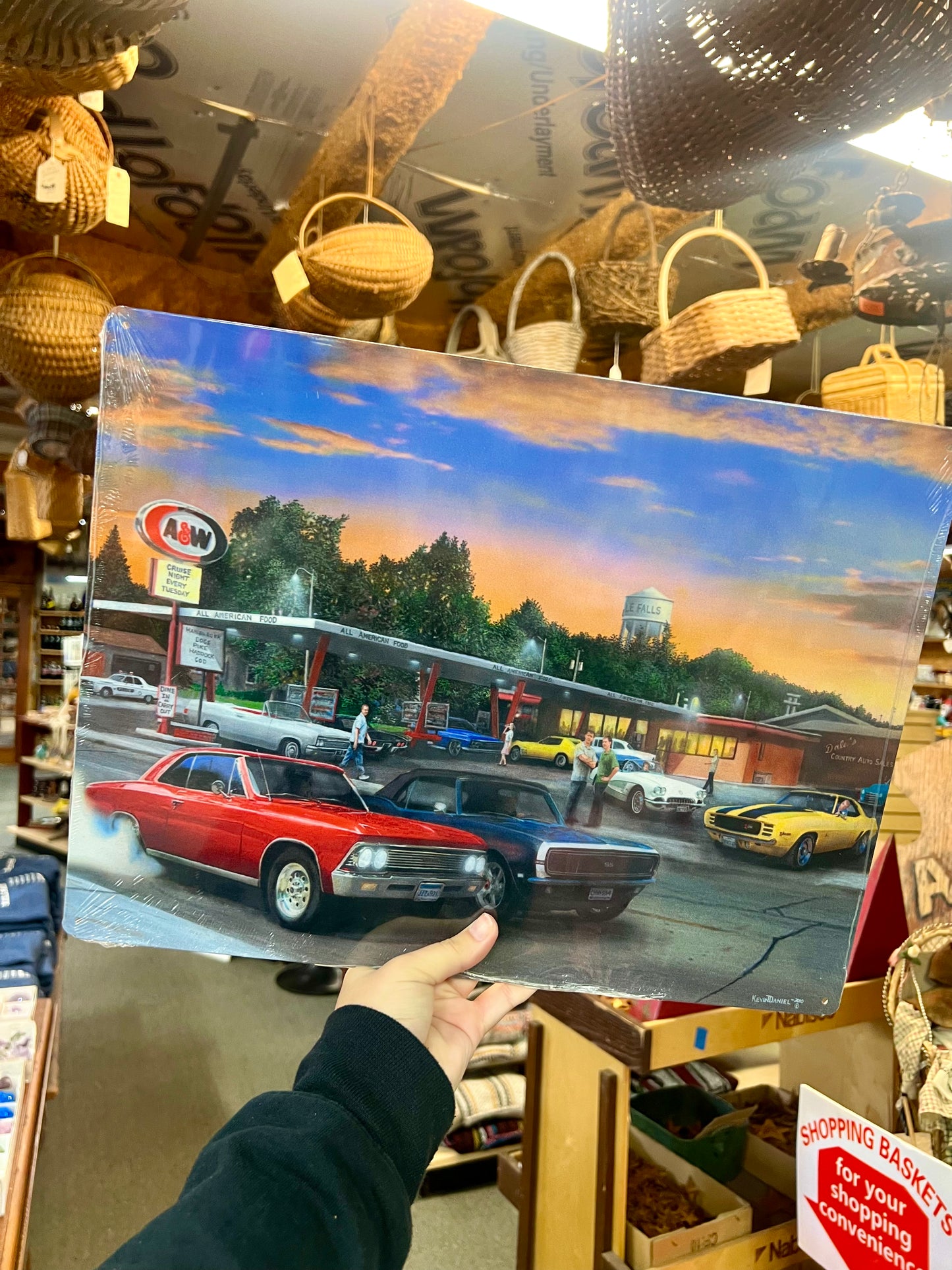 Cruise Night at A&W Metal Sign