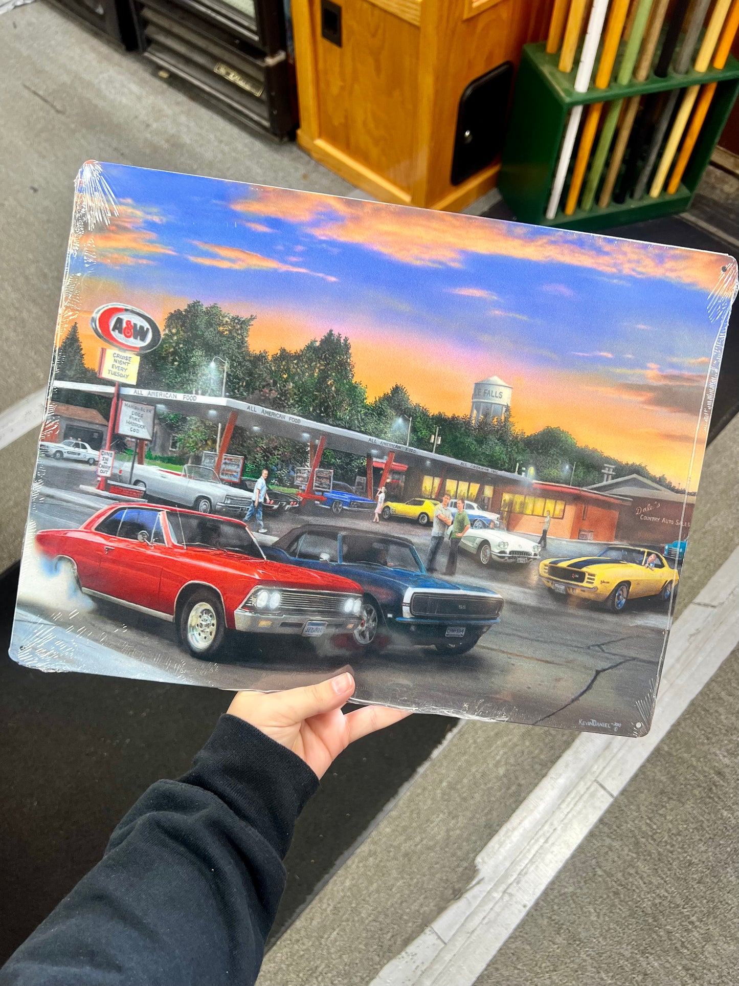 Cruise Night at A&W Metal Sign