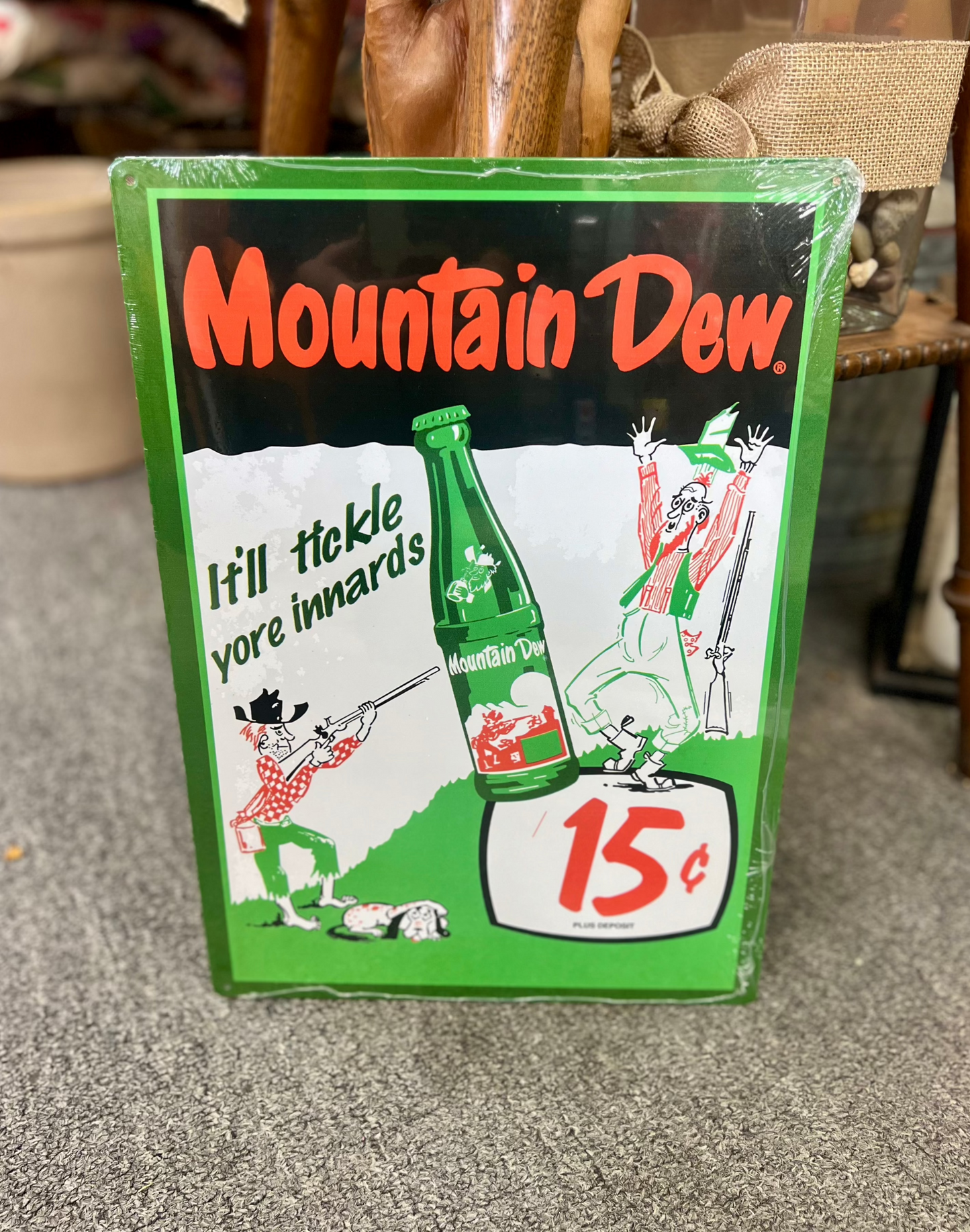 Mountain Dew Rifleman Metal Sign