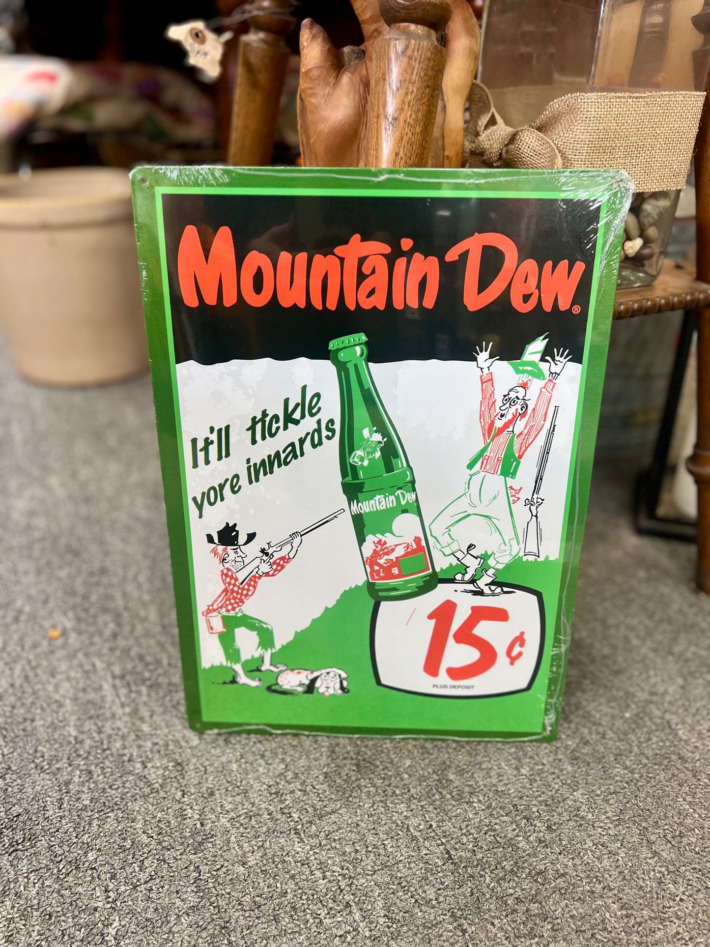 Mountain Dew Rifleman Metal Sign