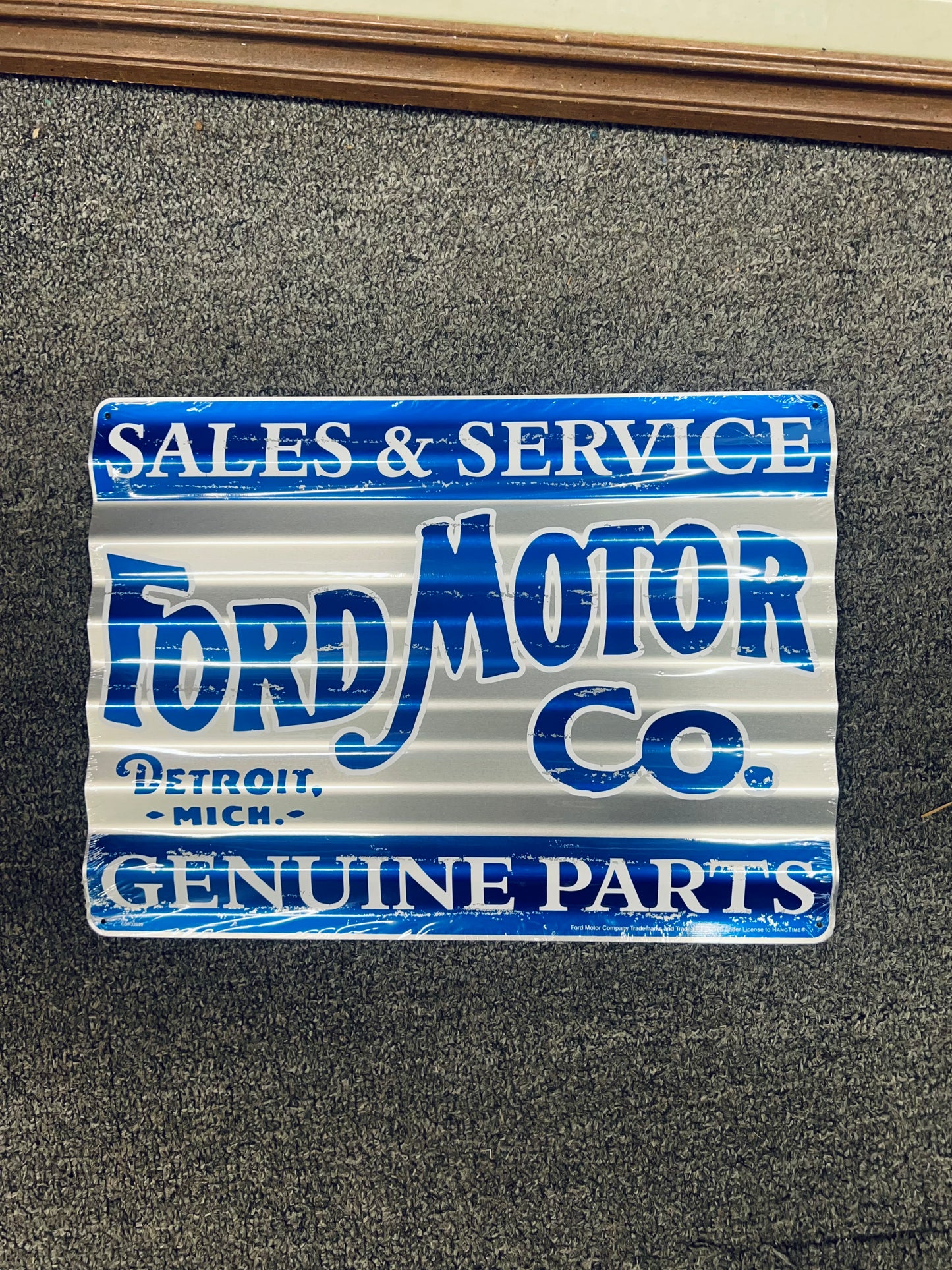 Ford Motor Co. Corrugated Metal Sign
