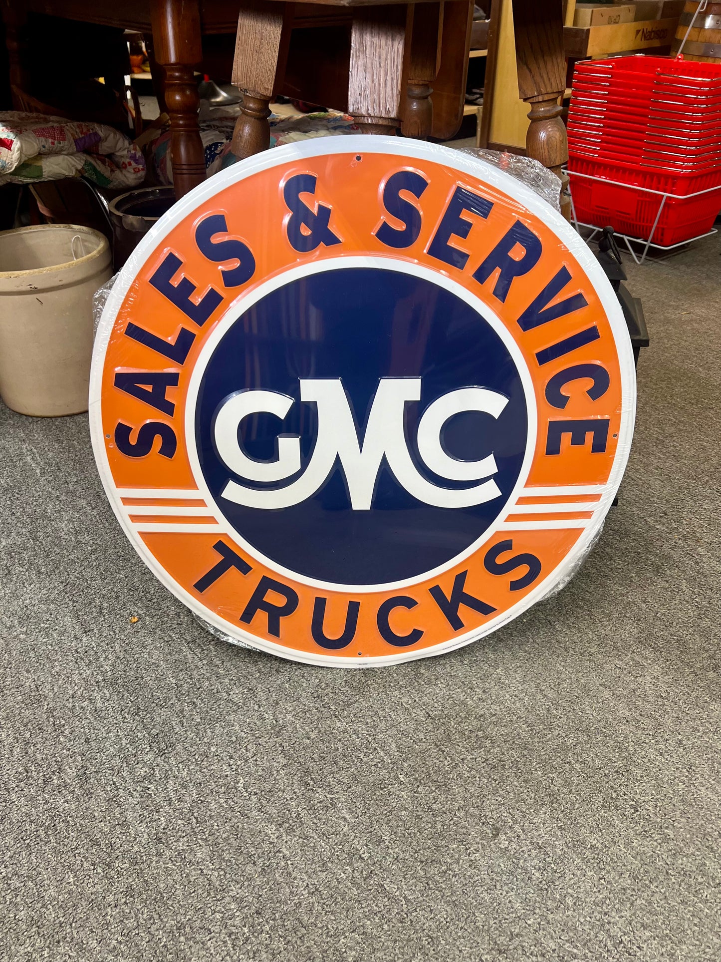GMC Sales & Service 24 inch Large Round Sign