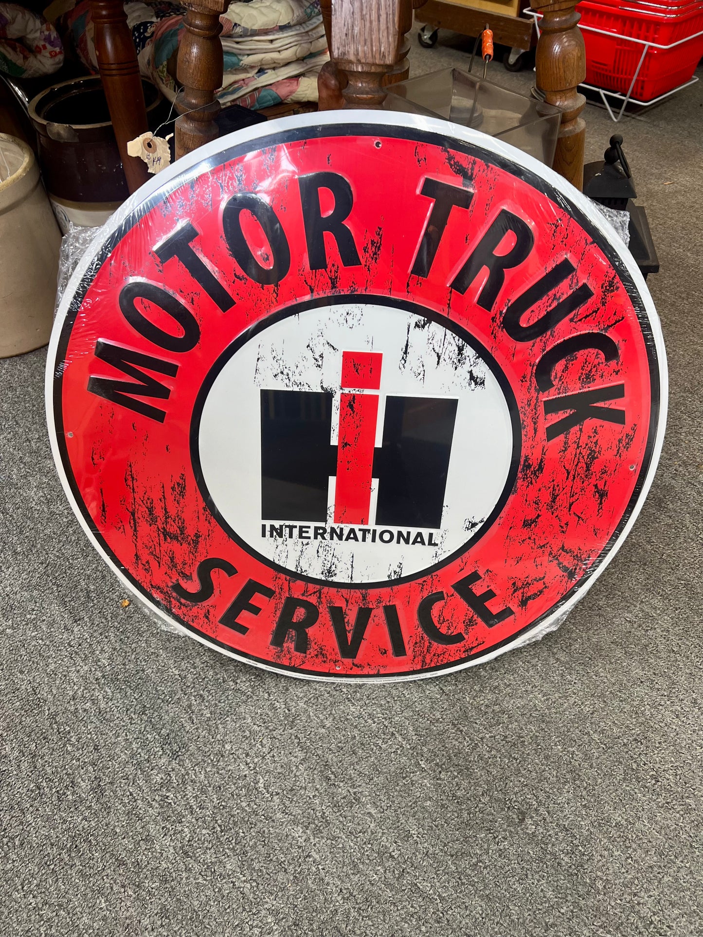 International Harvester Motor Truck 24 inch Large Round Sign