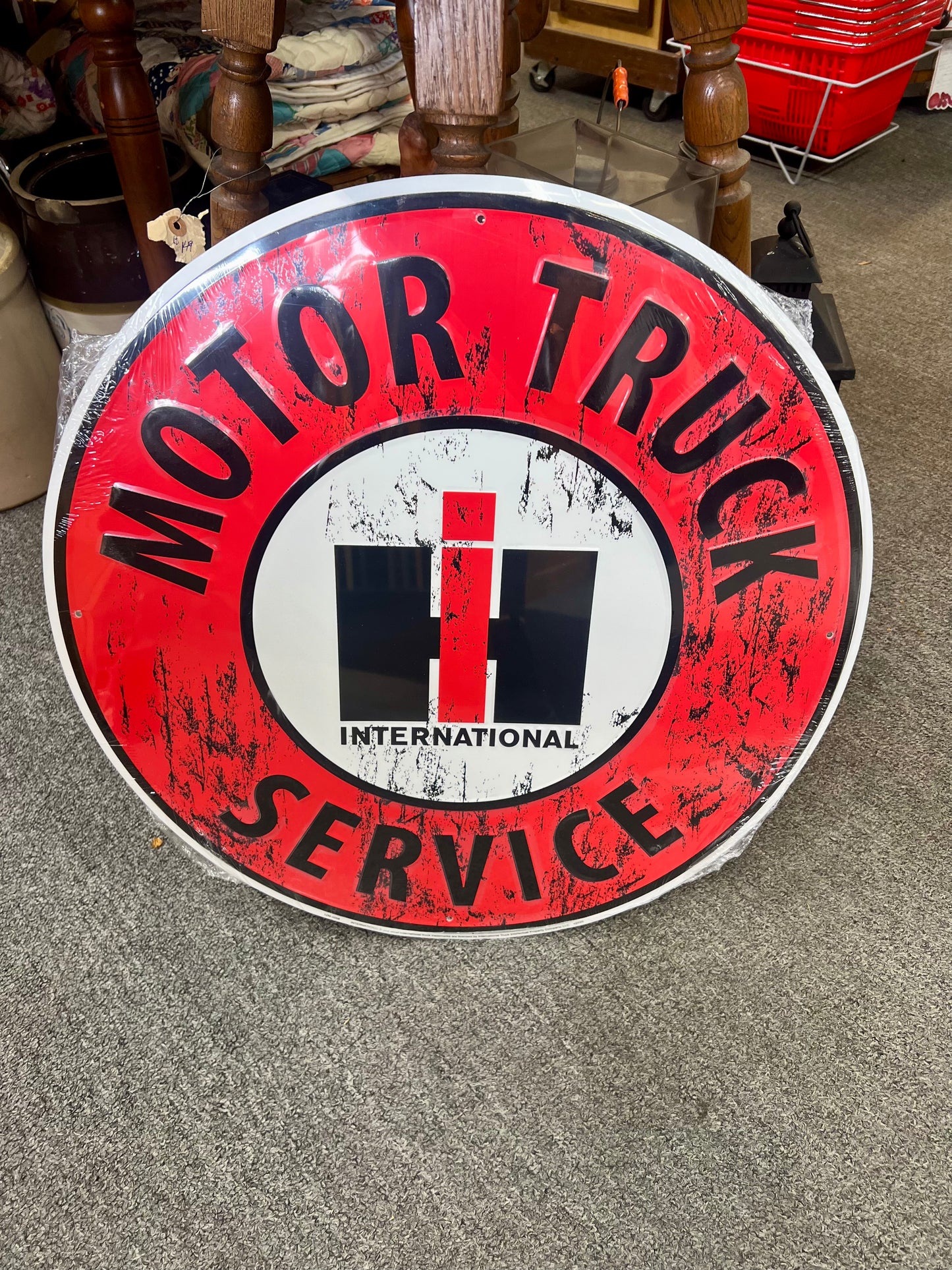 International Harvester Motor Truck 24 inch Large Round Sign