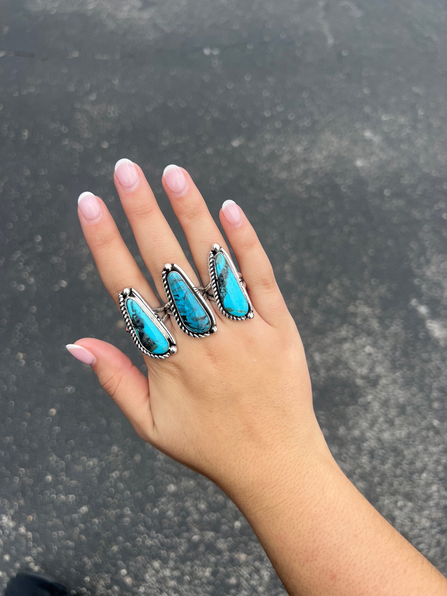 The Olivia Authentic Turquoise and Sterling Silver Statement Ring