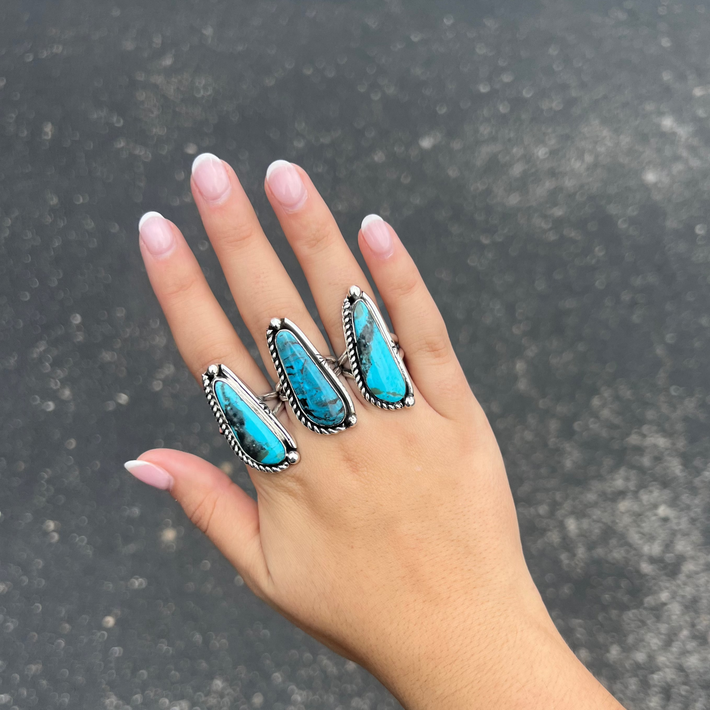 The Olivia Authentic Turquoise and Sterling Silver Statement Ring
