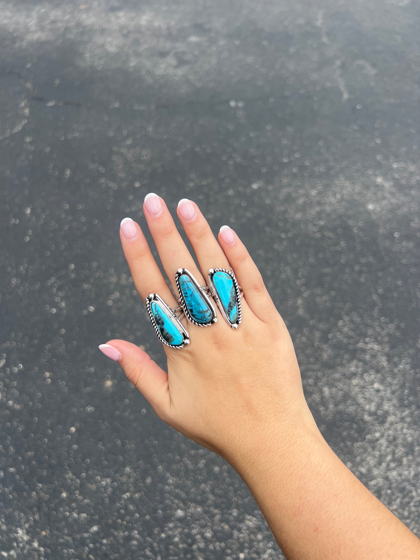 The Olivia Authentic Turquoise and Sterling Silver Statement Ring