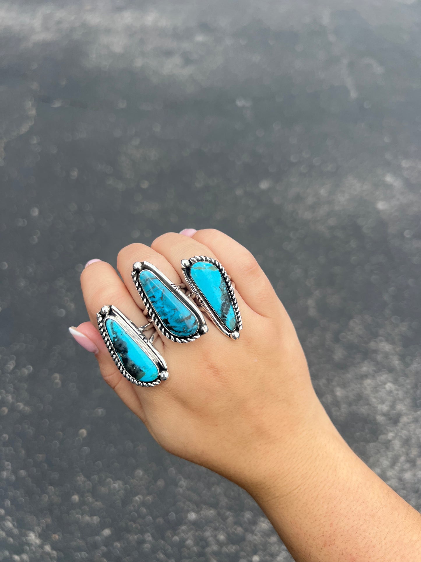 The Olivia Authentic Turquoise and Sterling Silver Statement Ring
