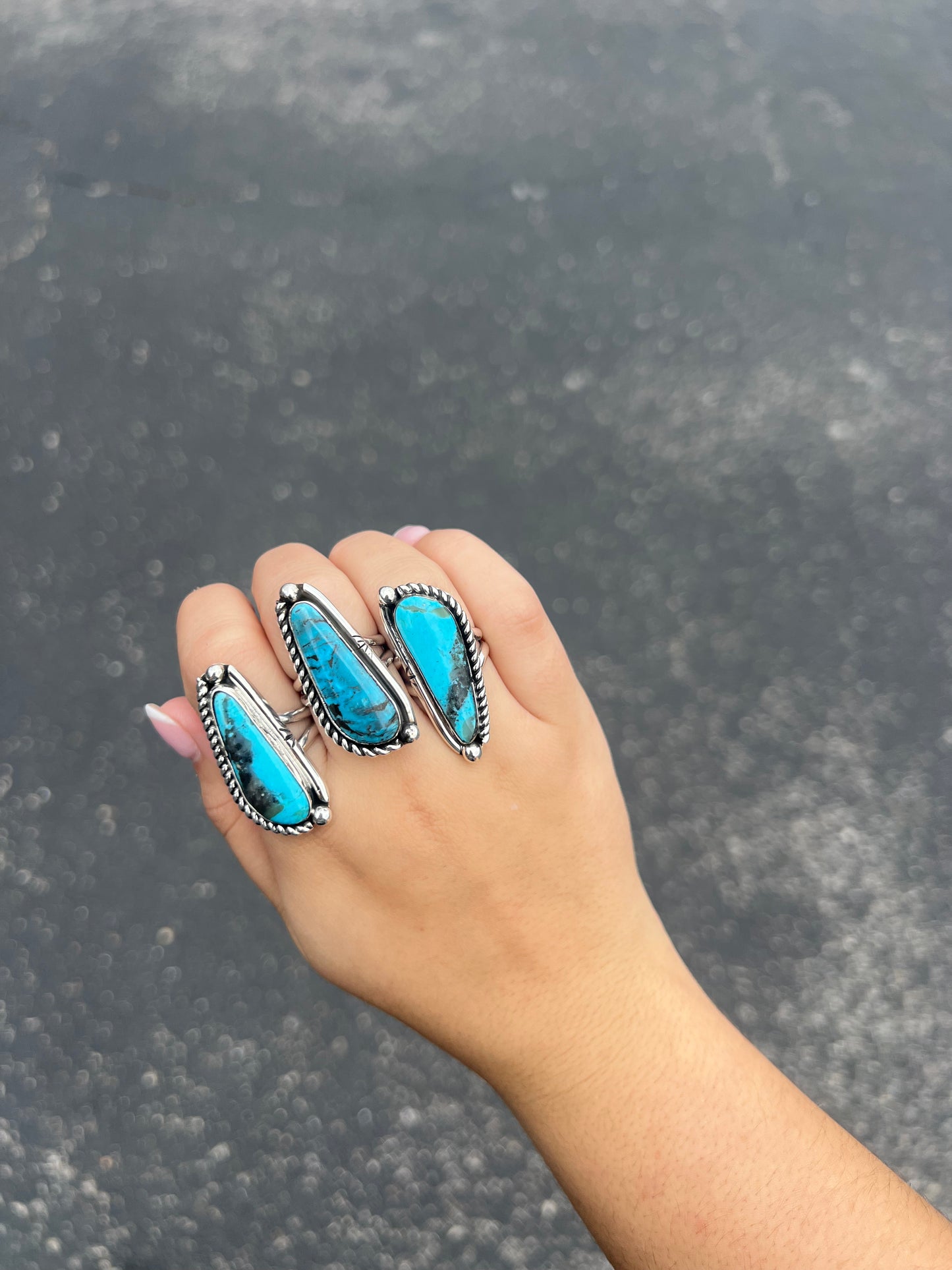 The Olivia Authentic Turquoise and Sterling Silver Statement Ring