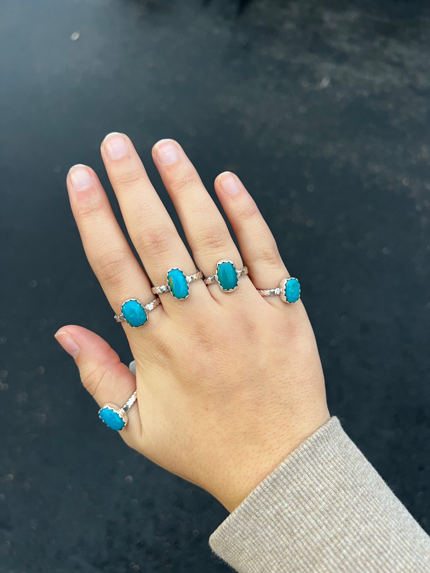 The Dakota Genuine Kingman Turquoise Sterling Silver Ring