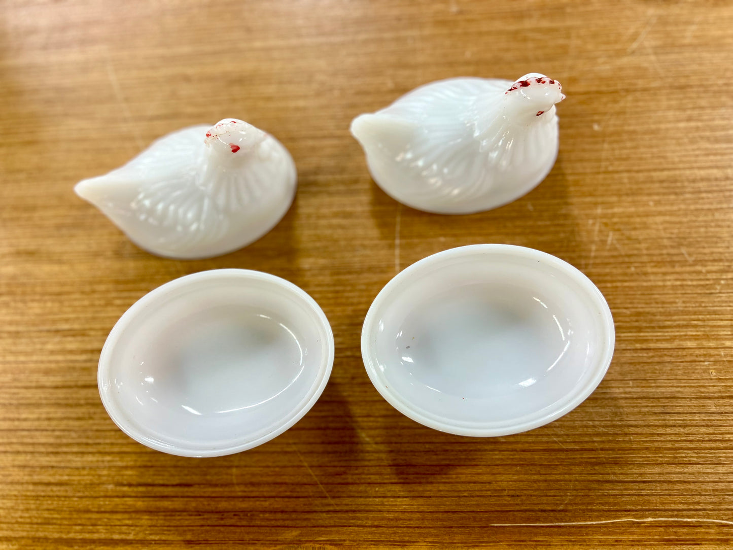 Vintage Milk Glass Hen on Nest Candy Dish