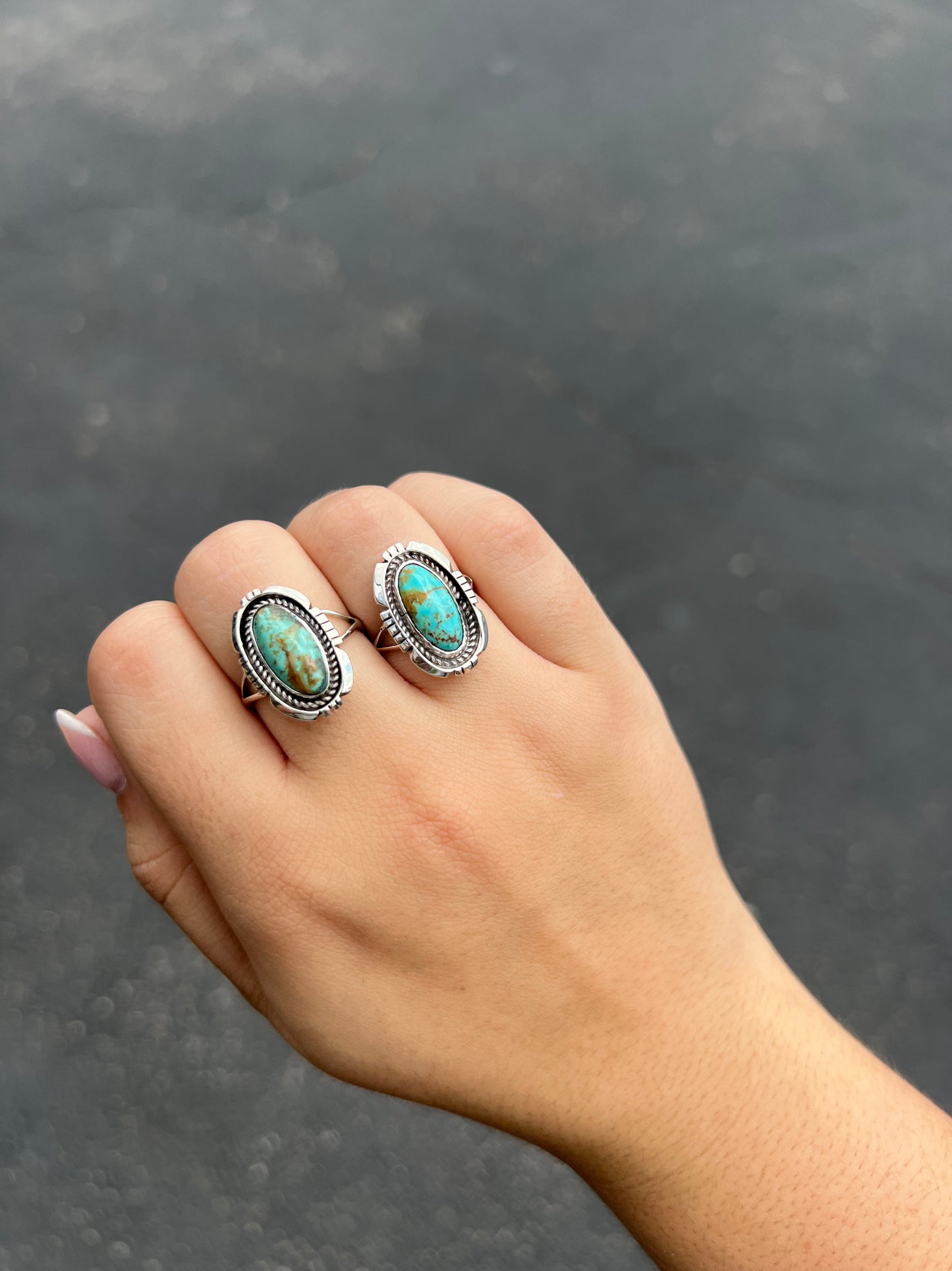 Oval Kingman Turquoise Ring