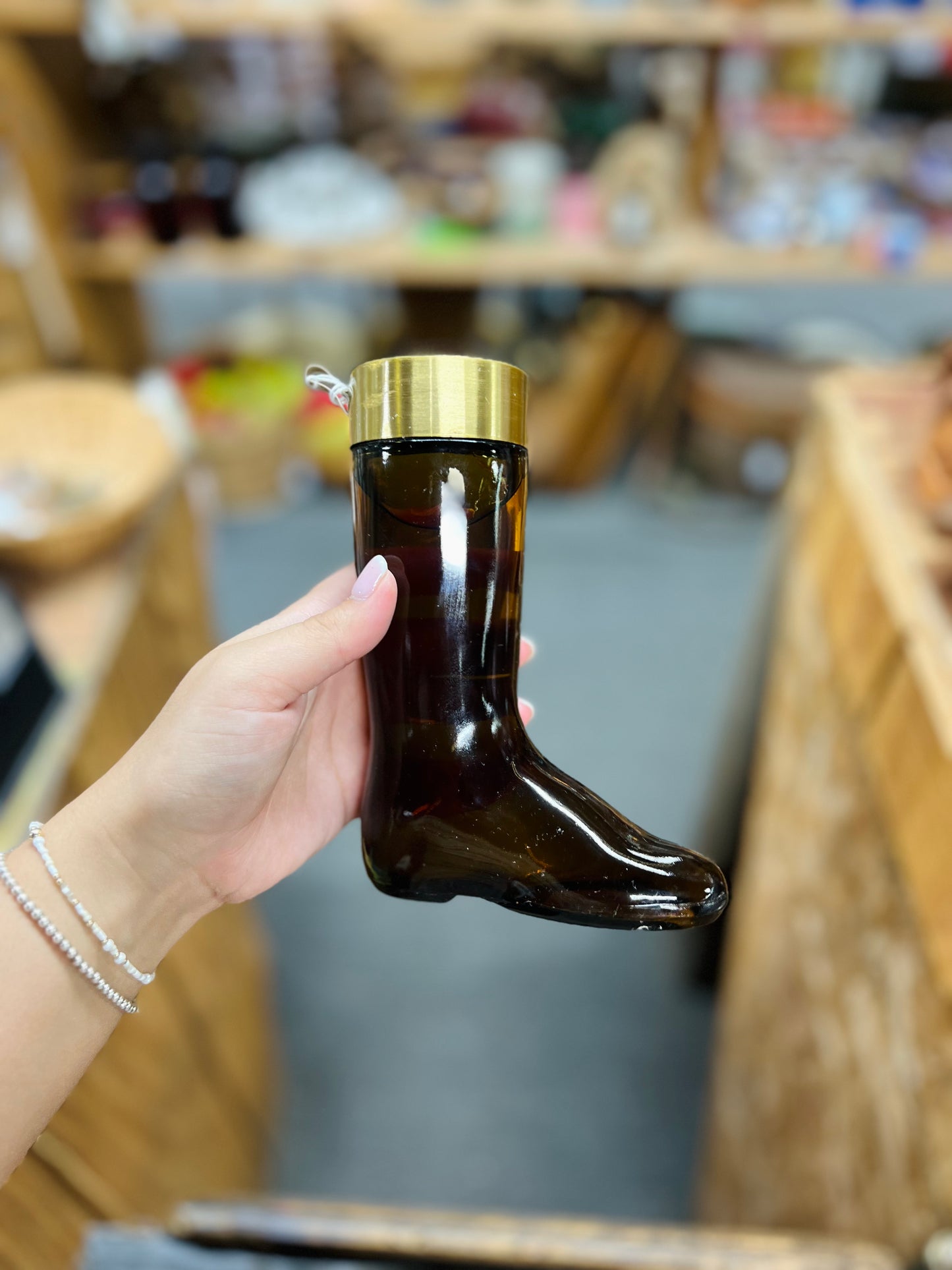 Vintage Avon Amber Boot Full - with box!