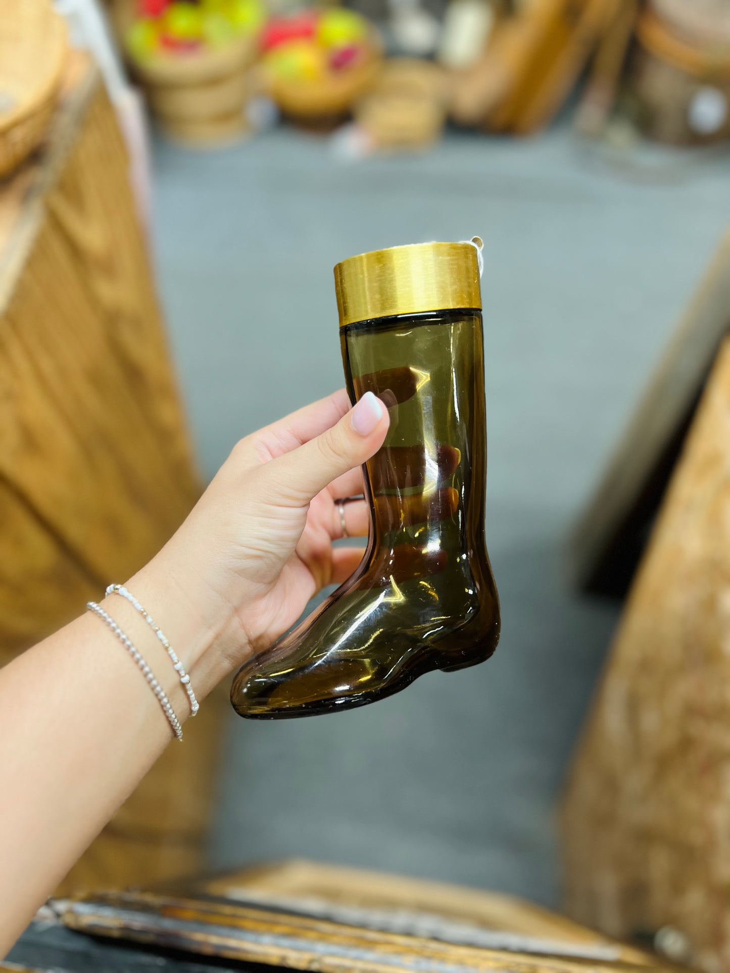 Vintage Avon Amber Boot