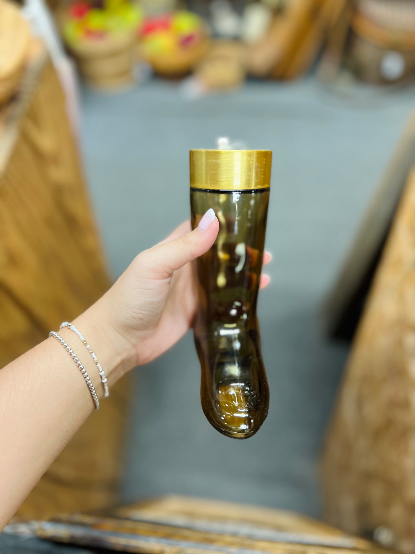 Vintage Avon Amber Boot