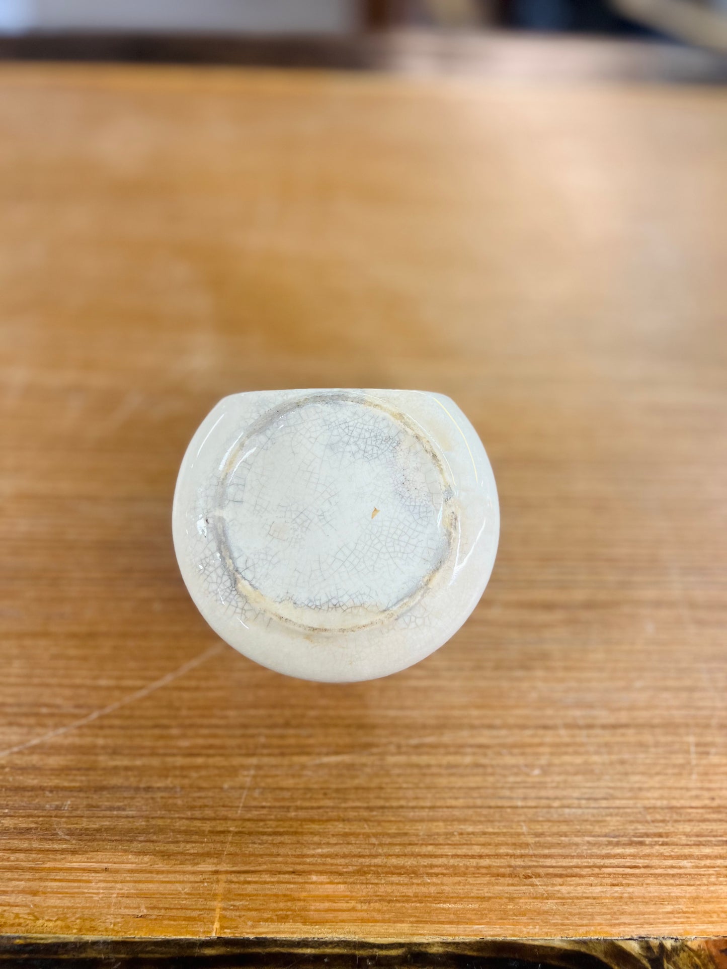 Vintage Ceramic Blue Stripe Wall Pocket