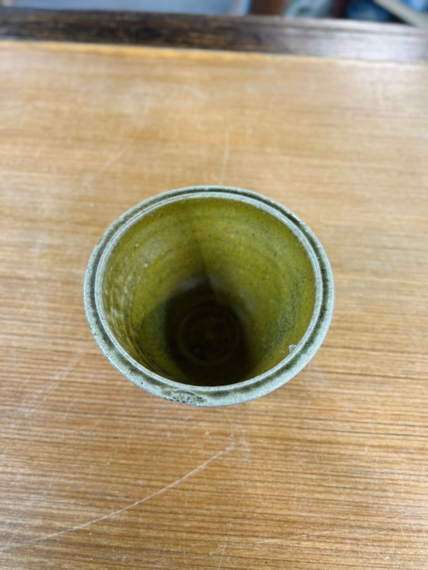 Vintage Pioneer Pottery Indiana 1975 Blue and Green Pottery