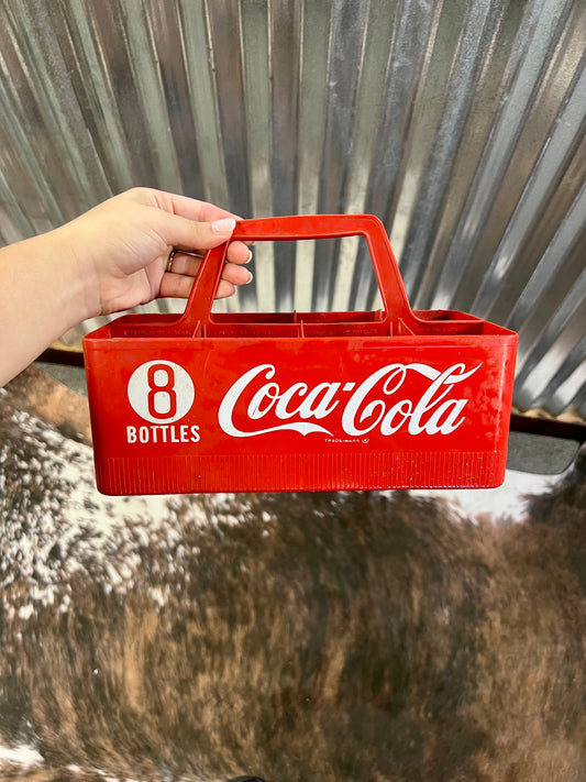 Vintage Coca Cola 8 Bottle Carrier Plastic Crate