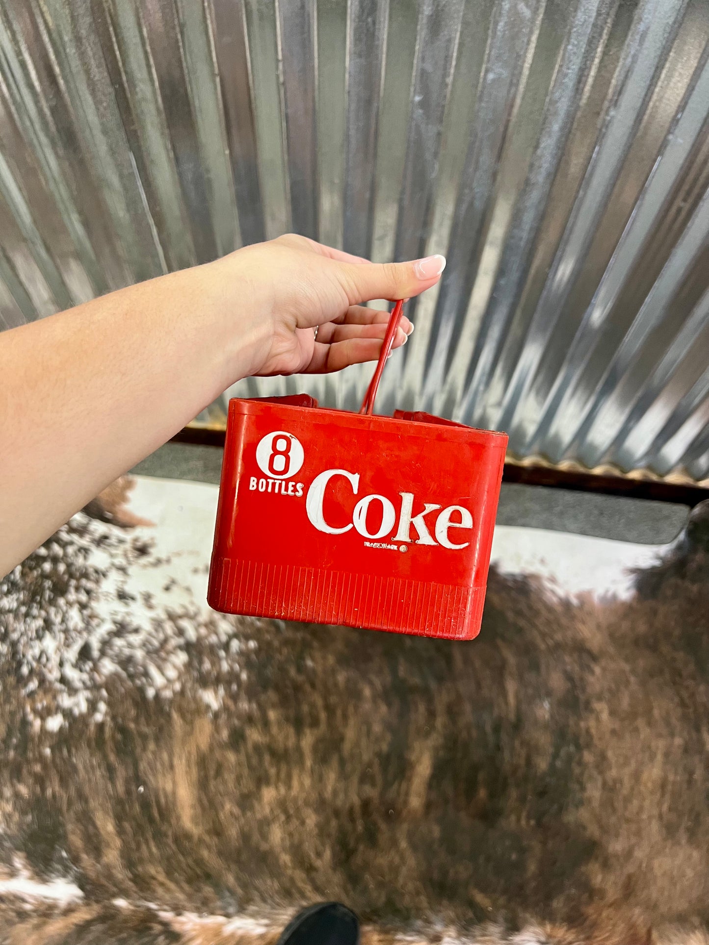 Vintage Coca Cola 8 Bottle Carrier Plastic Crate