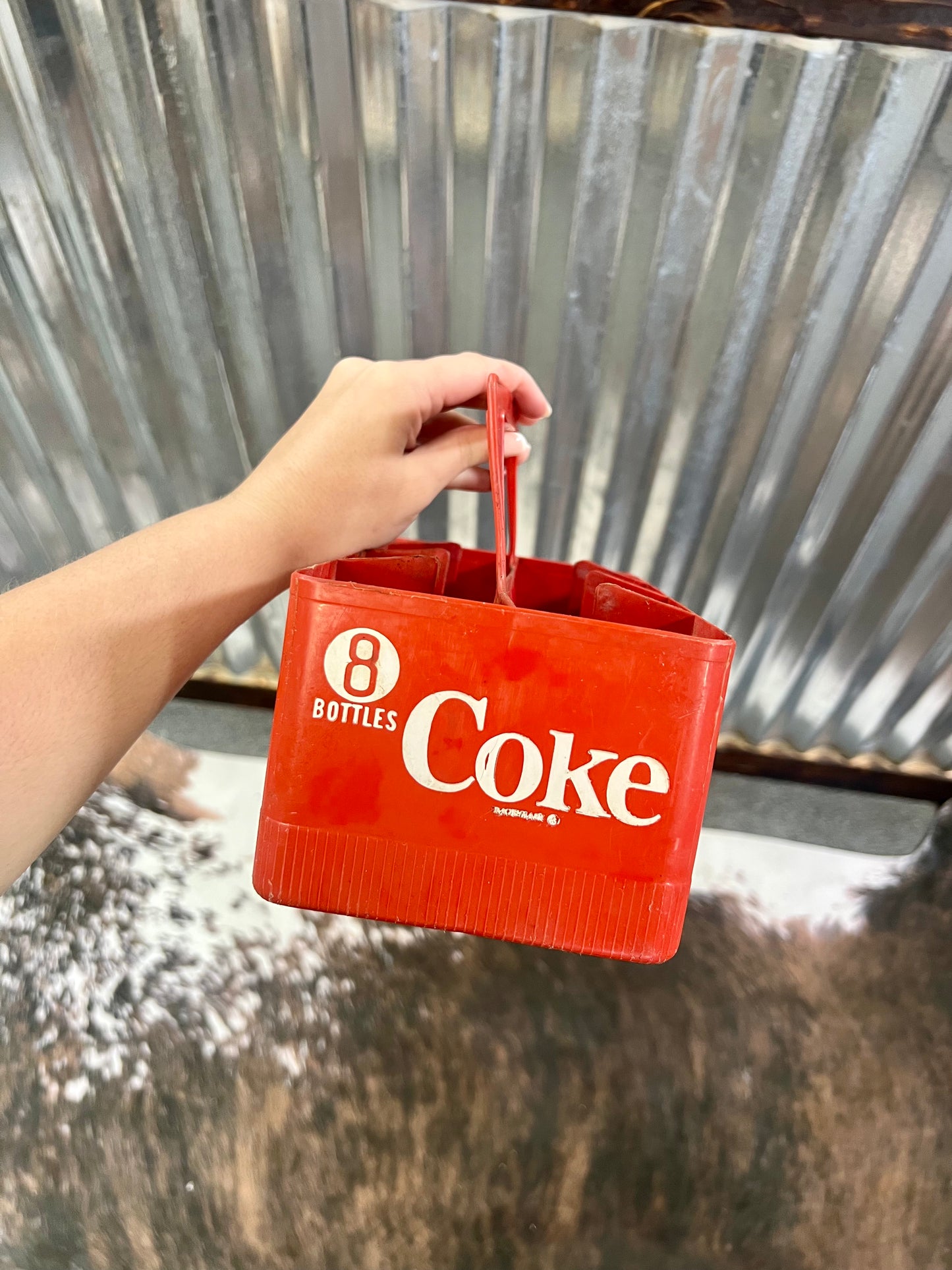 Vintage Coca Cola 8 Bottle Carrier Plastic Crate