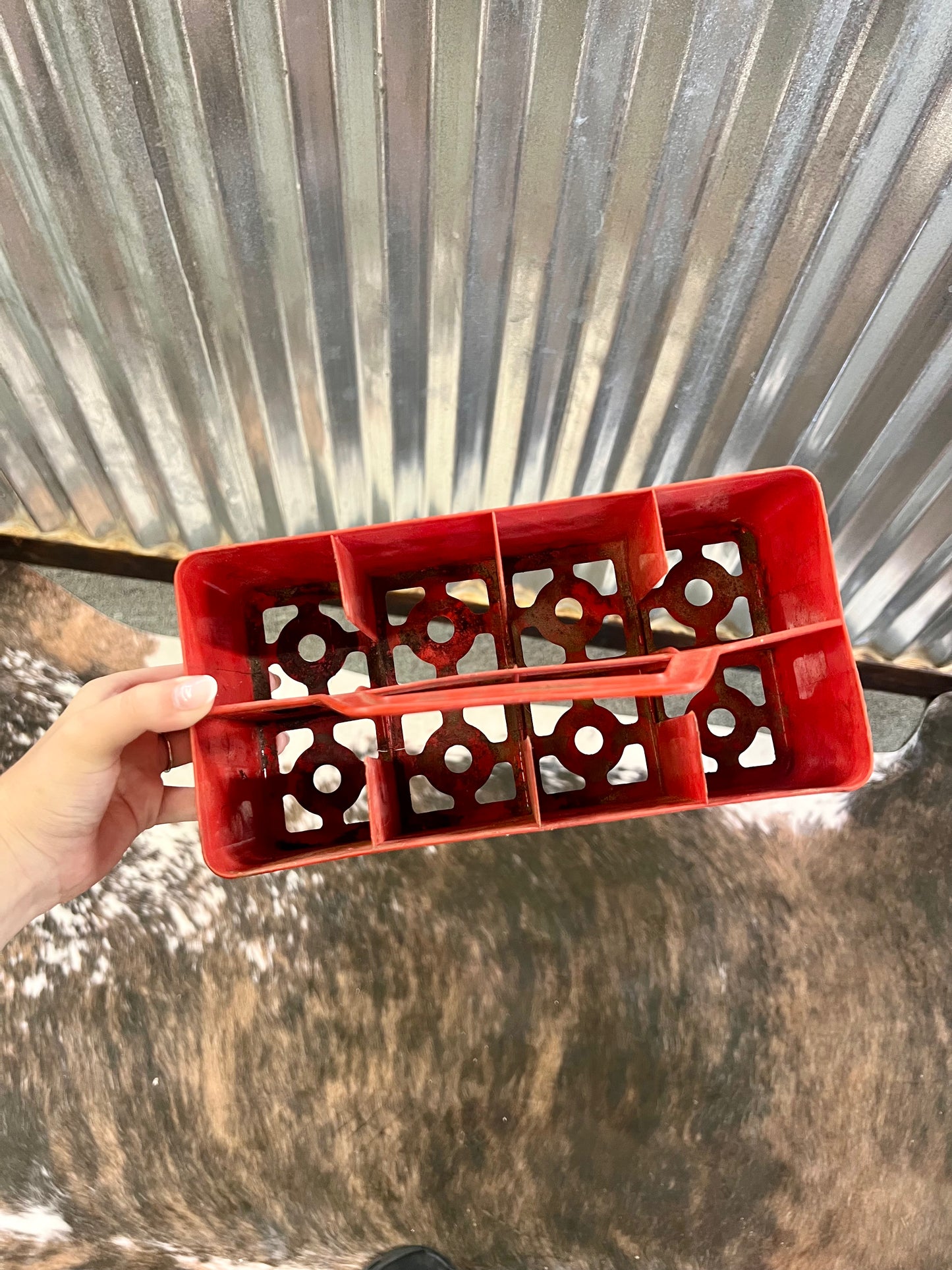 Vintage Coca Cola 8 Bottle Carrier Plastic Crate