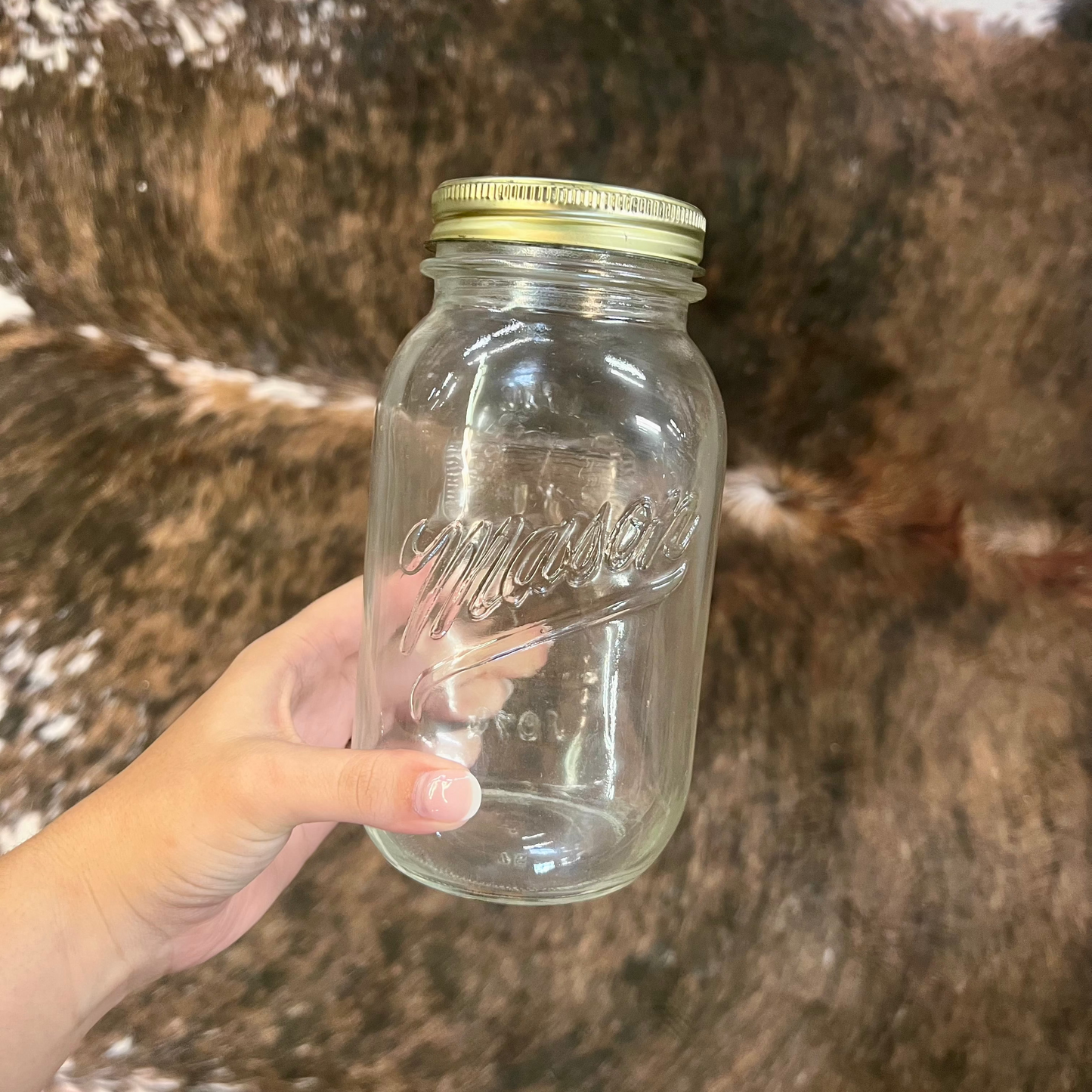 Mason Jar with Liberty Bell 1776 - 1976