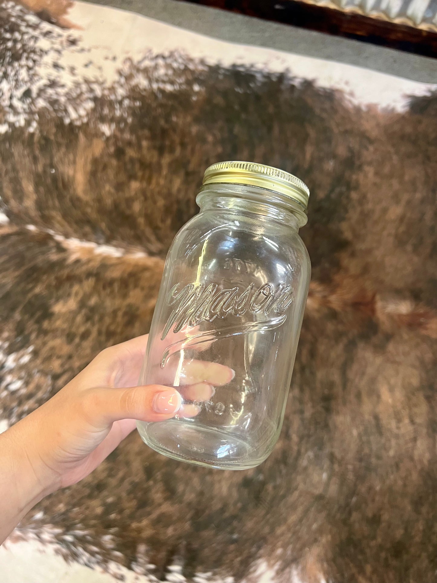 Mason Jar with Liberty Bell 1776 - 1976