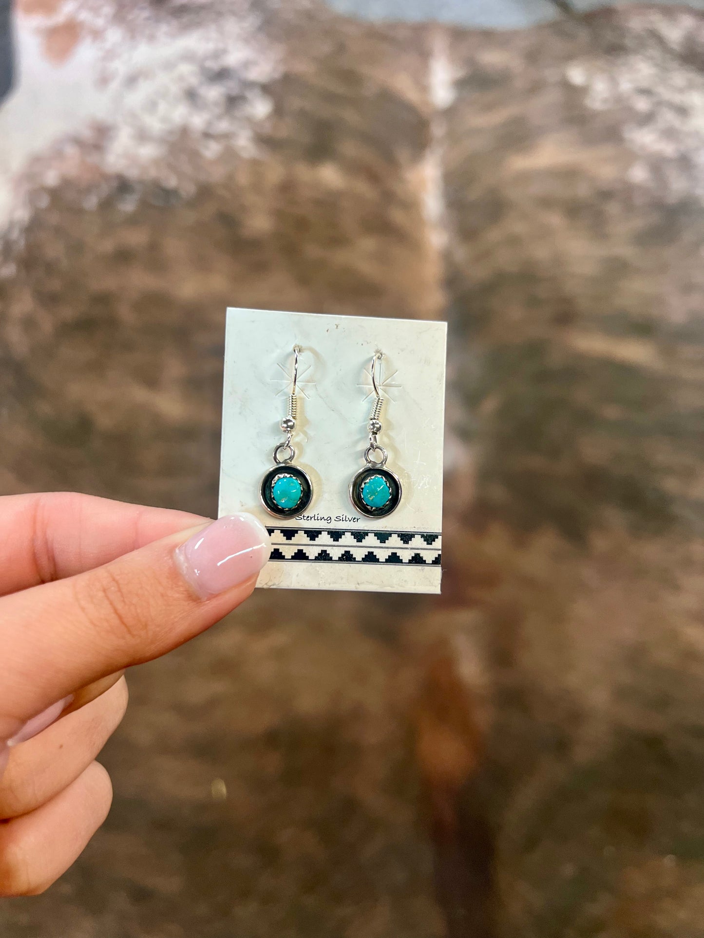 The Trudy Genuine Turquoise Sterling Silver Squash Blossom Necklace and Earrings Set