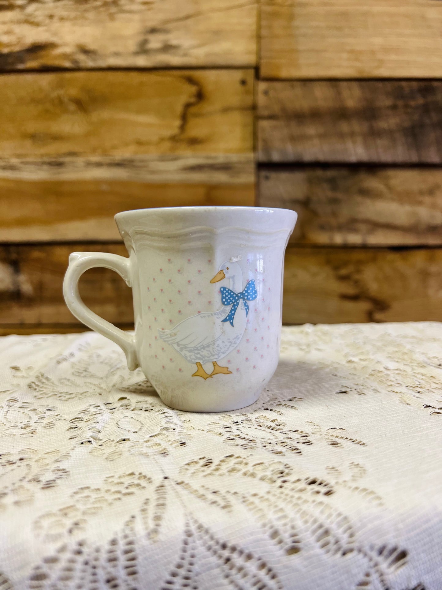 Vintage BrickOven Stoneware Country Goose Mug