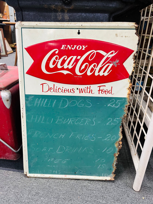 Coca Cola Fishtail Menu Chalk Board Sign
