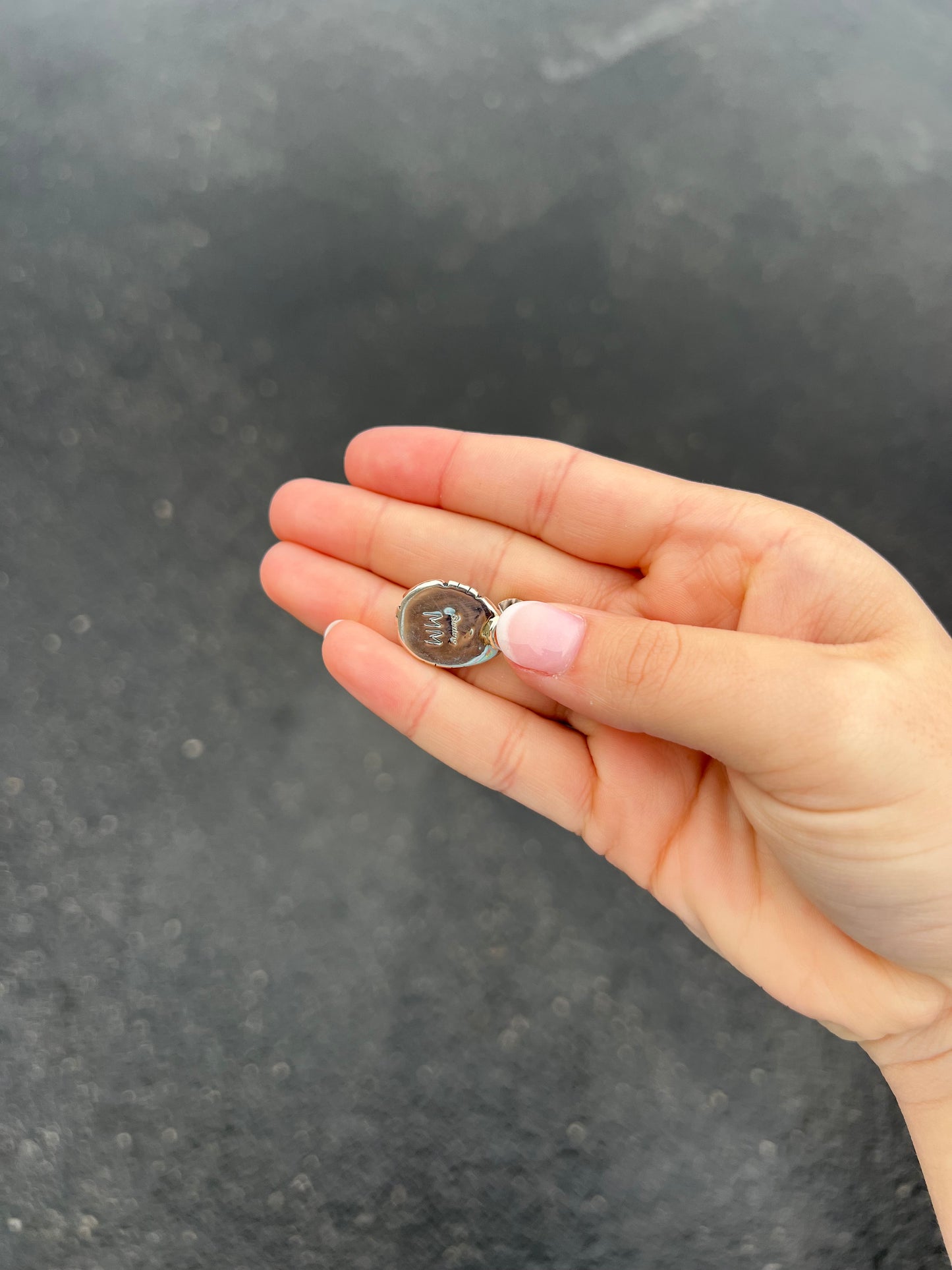 Genuine Turquoise Oval Pendant