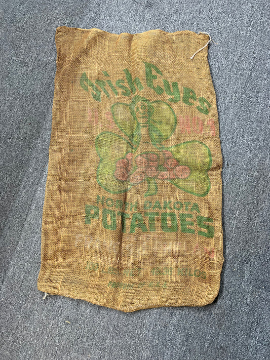 Irish Eyes North Dakota Potatoes Burlap Sack