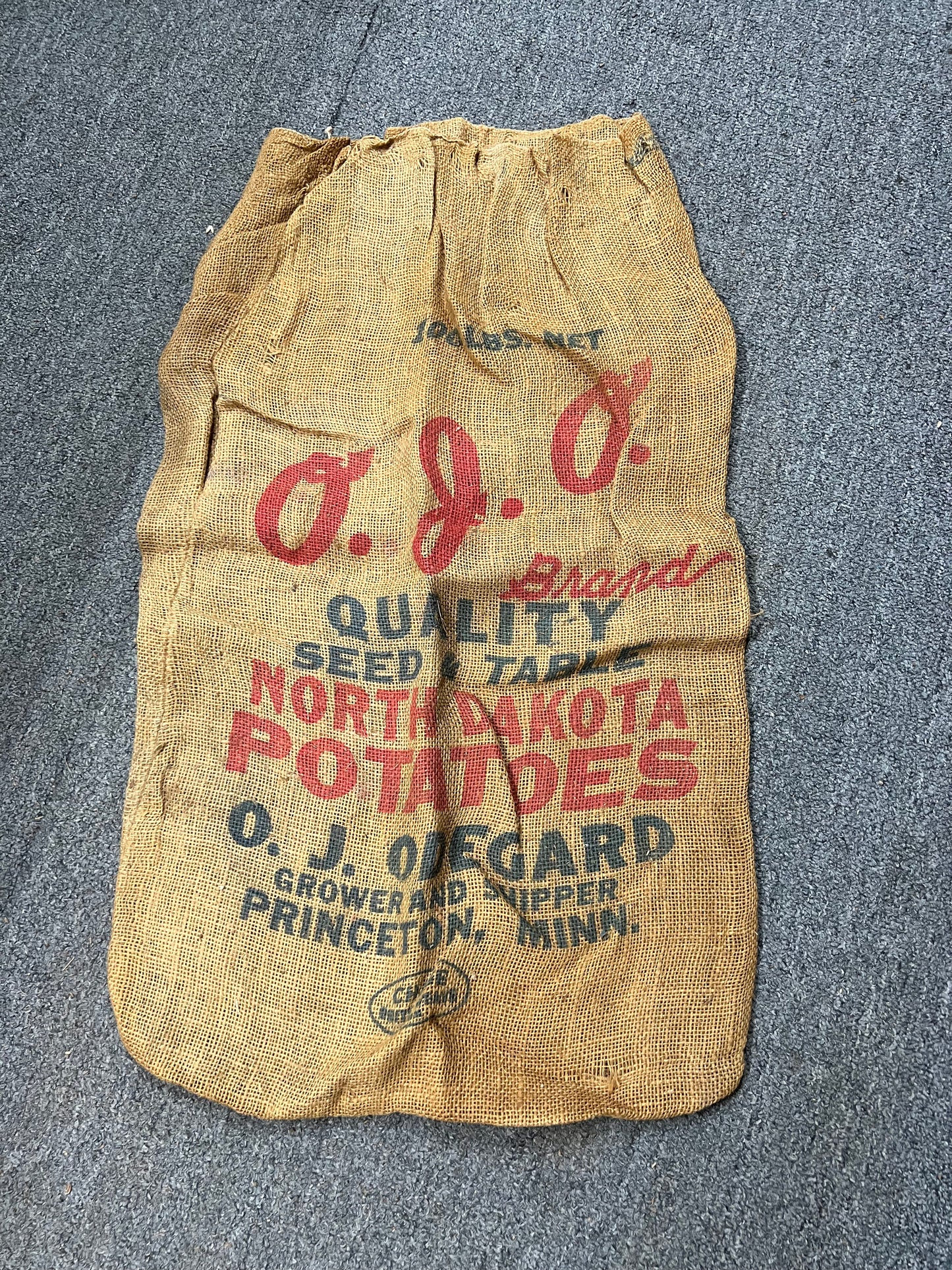O.J.O. Table and & Seed Potatoes 100 Lb. Burlap Bag Sack