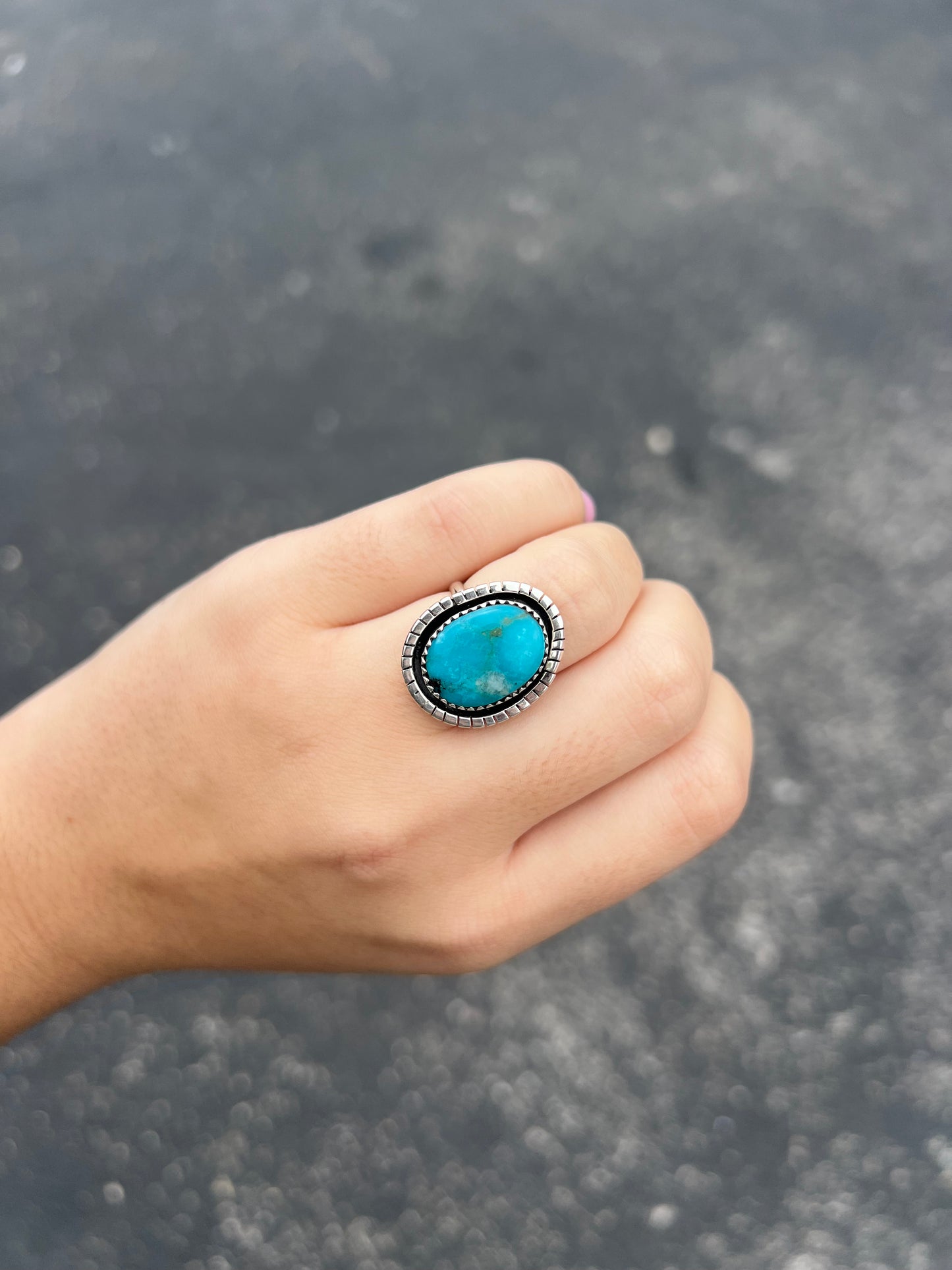 The Dallas Genuine Turquoise Sterling Silver Ring
