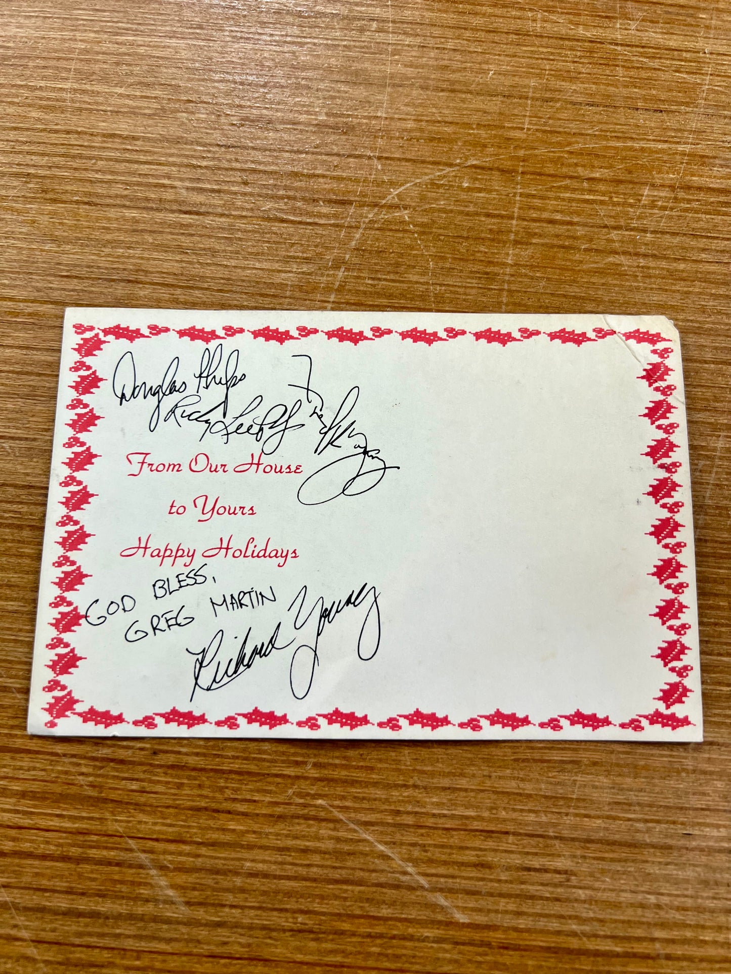 Autographed The Kentucky Headhunters Christmas Card - From the Early days