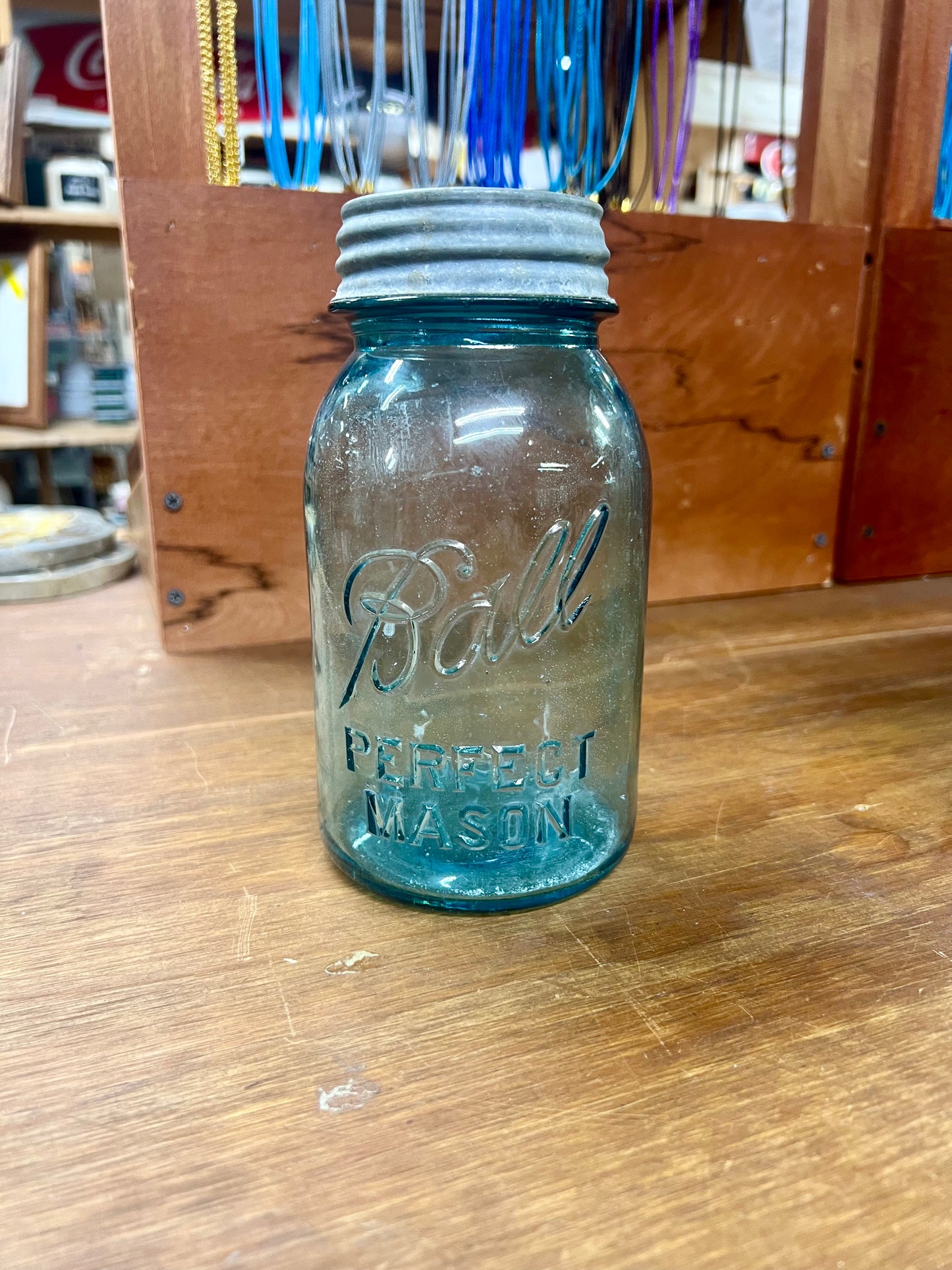 1923-1933 Blue Ball Perfect Mason with Zinc Lid