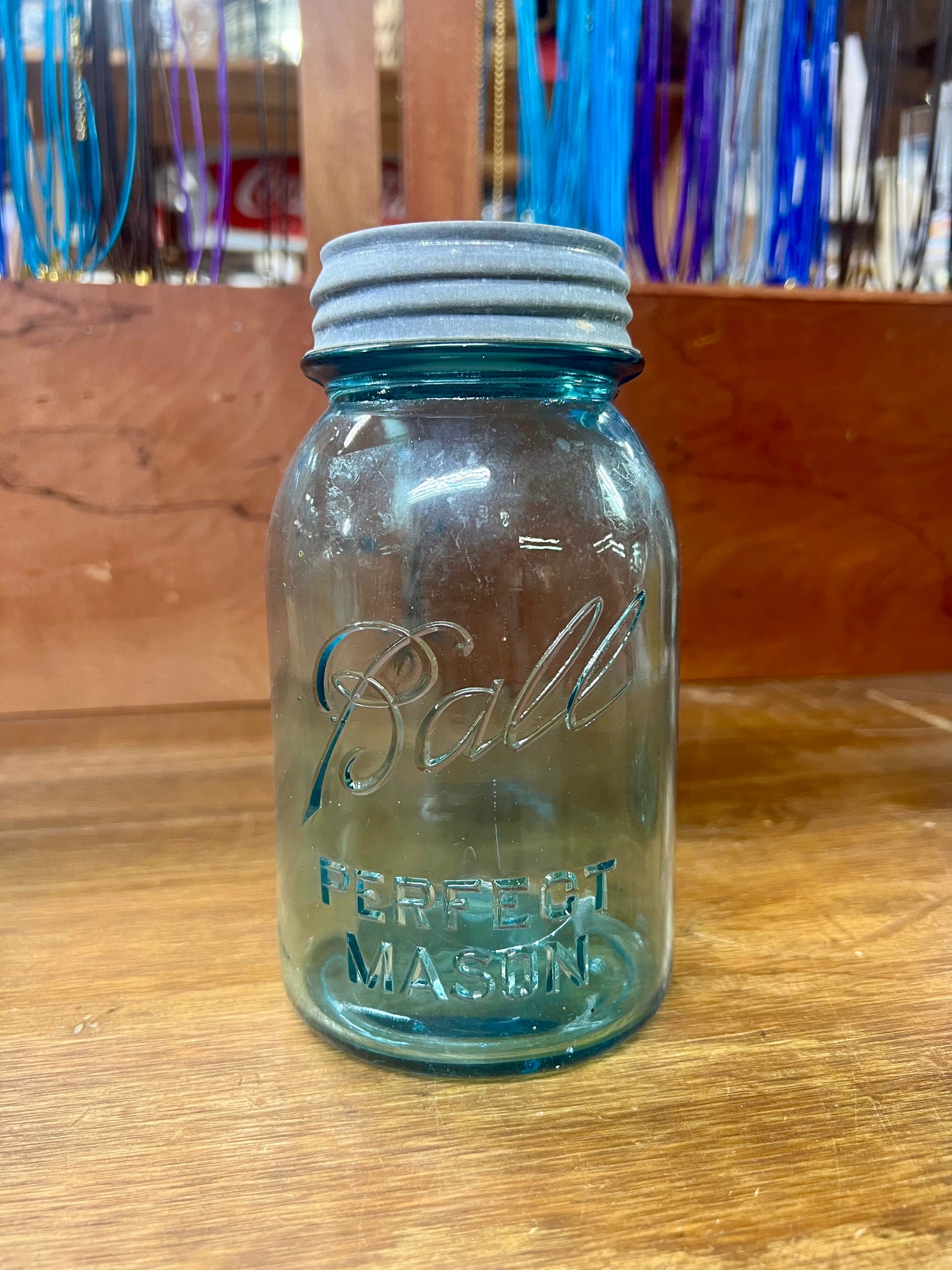 1923-1933 Blue Ball Perfect Mason with Zinc Lid
