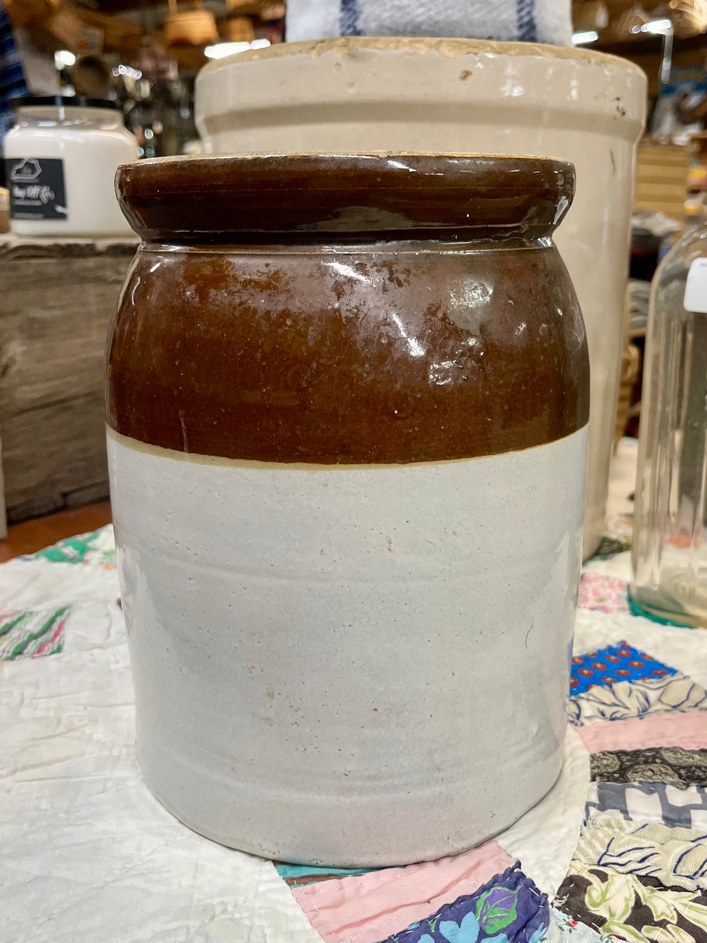 Small Brown/Beige Crock
