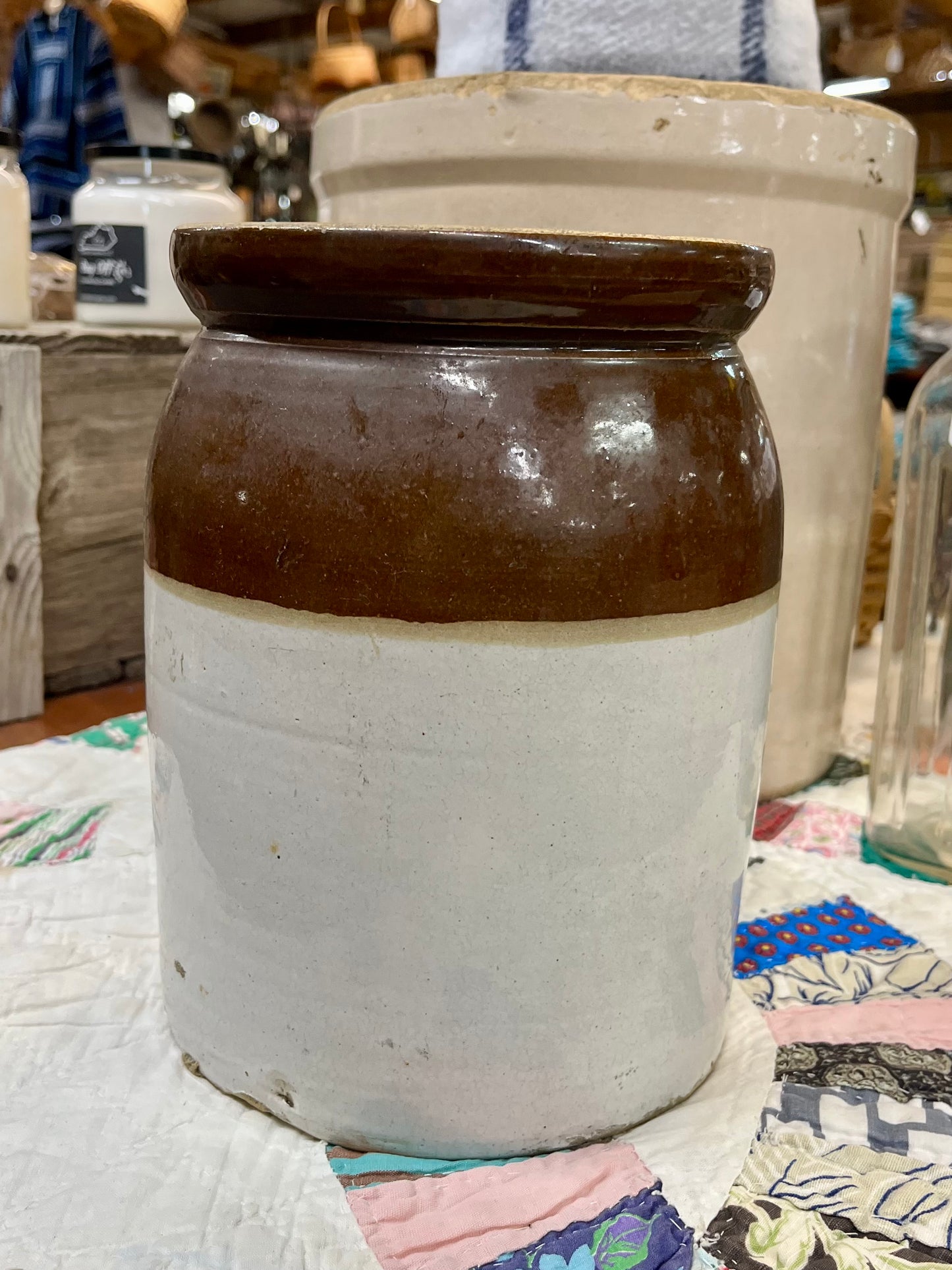 Small Brown/Beige Crock