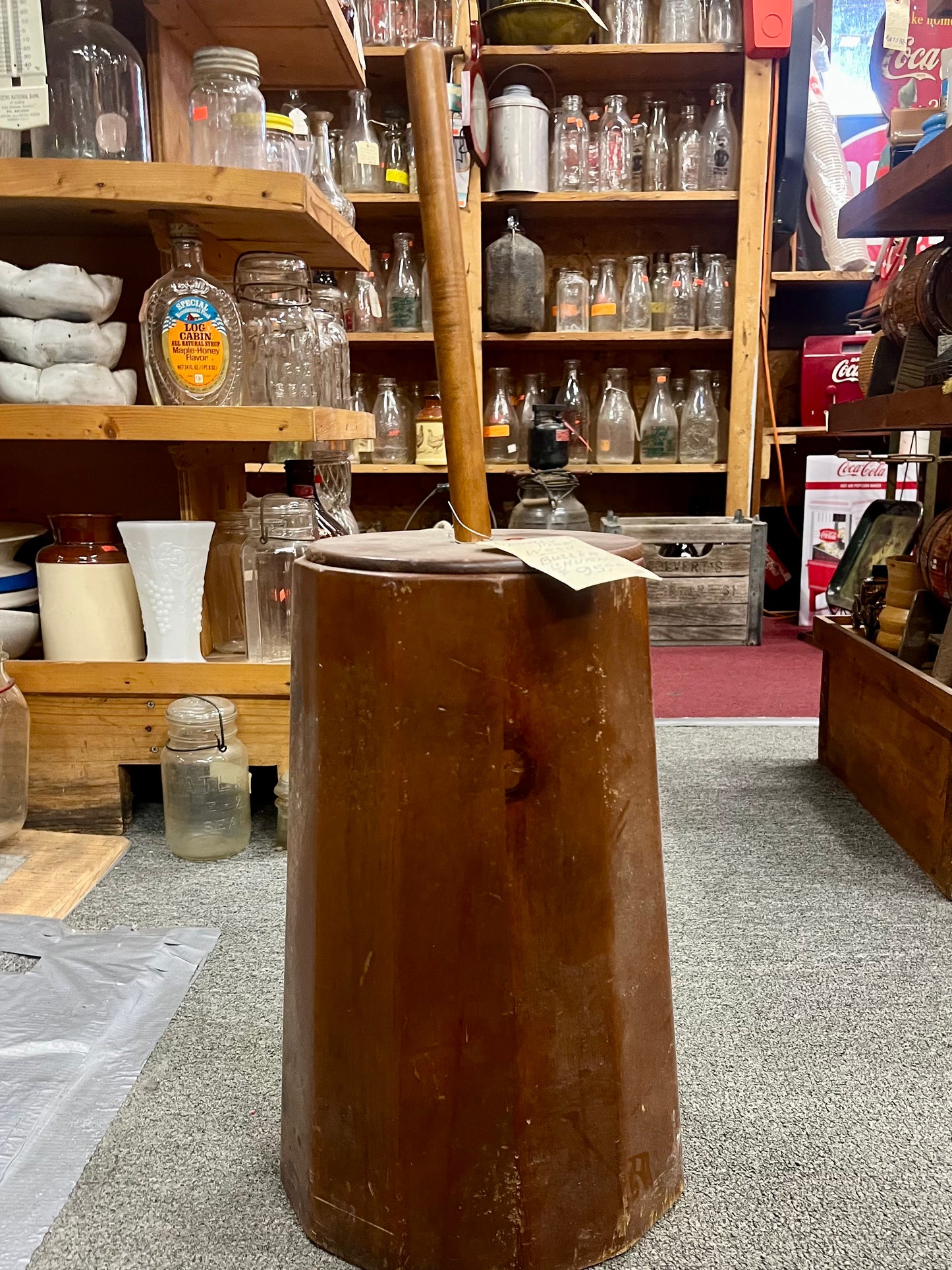 Old Wooden Butter Churn