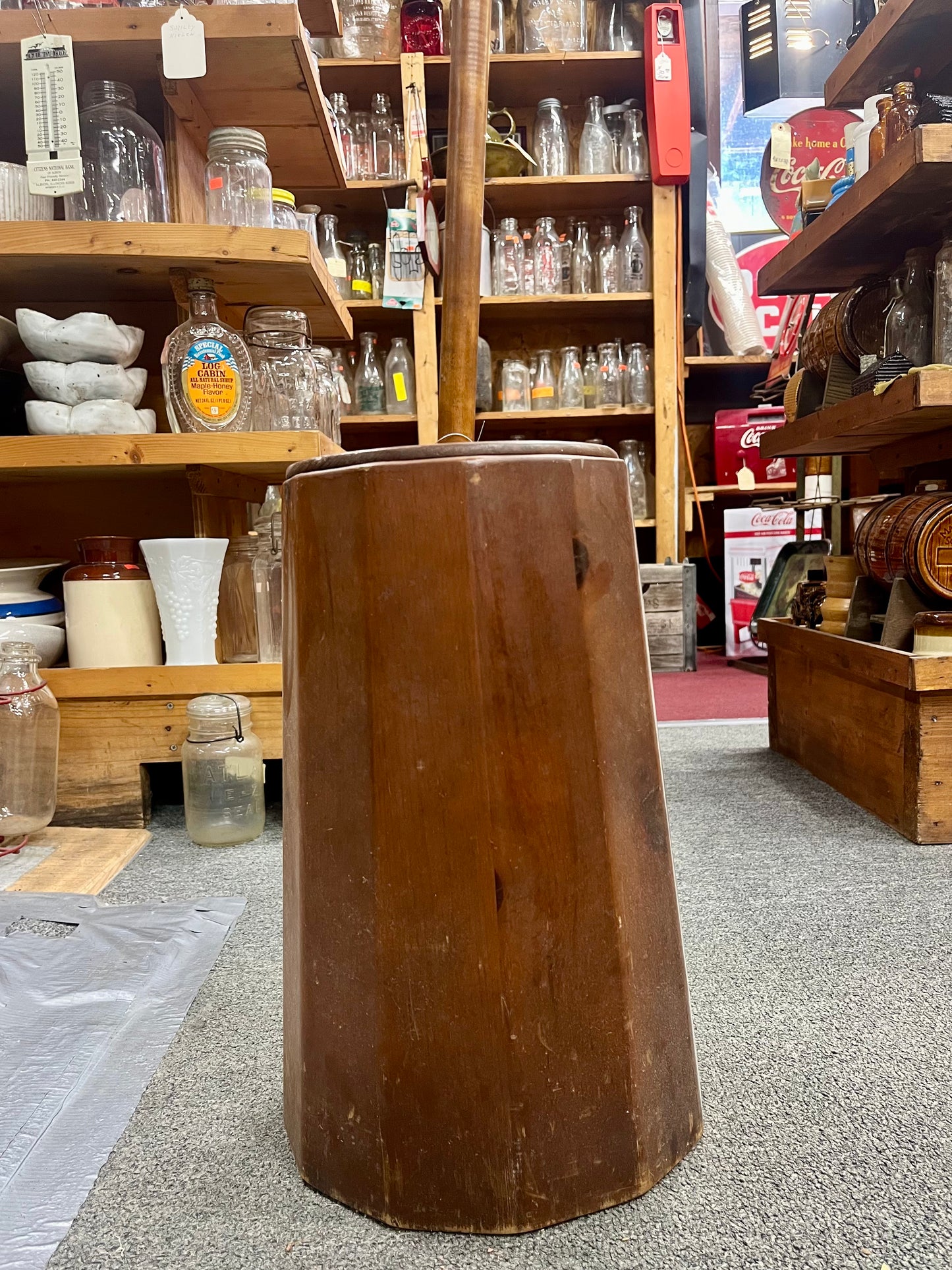 Old Wooden Butter Churn