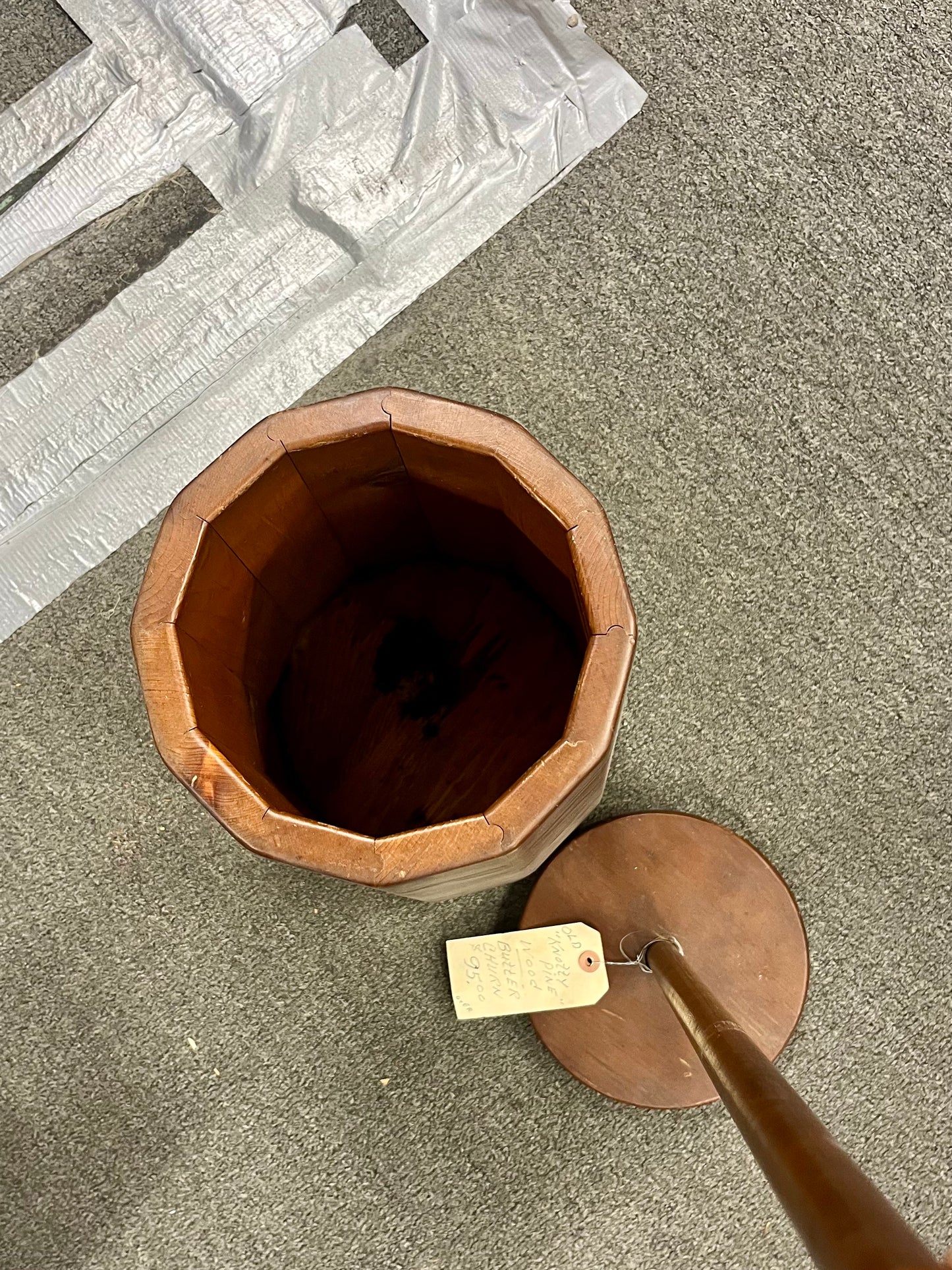 Old Wooden Butter Churn
