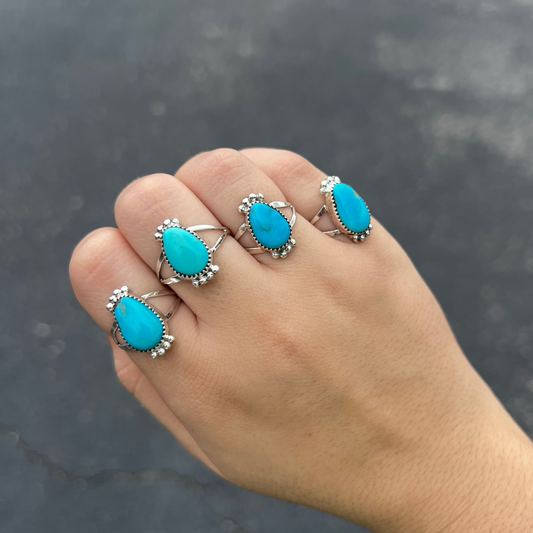 Genuine Bisbee Turquoise Sterling Silver Ring