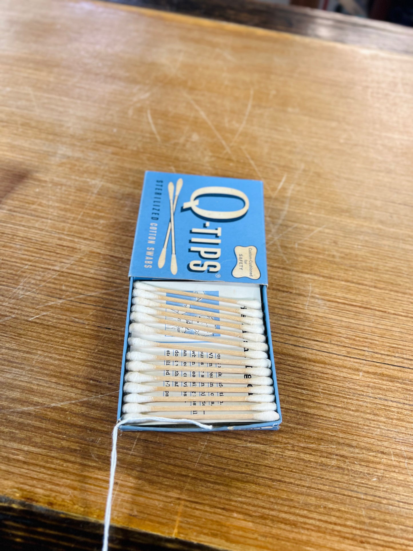 Vintage 1950's Box of Q-Tips Cotton Swabs - Full