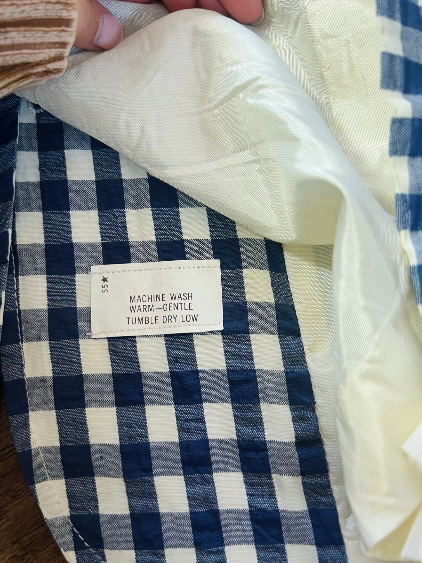 Vintage Alex Colman California Blue Gingham Blazer and Trousers Set